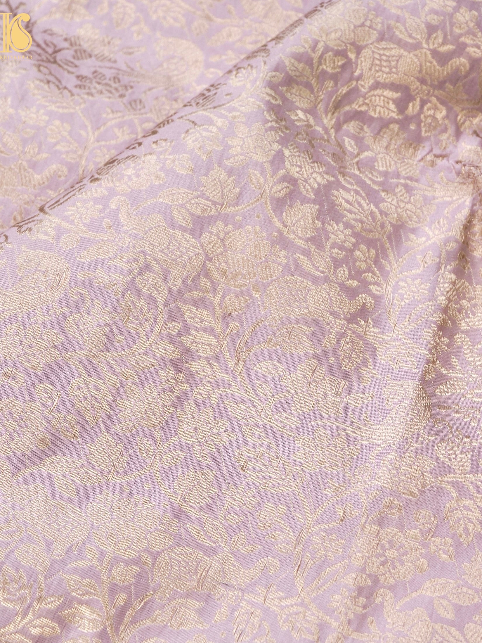 Handloom Banarasi Katan Silk Kadwa Zari Vasket Shikargah Saree