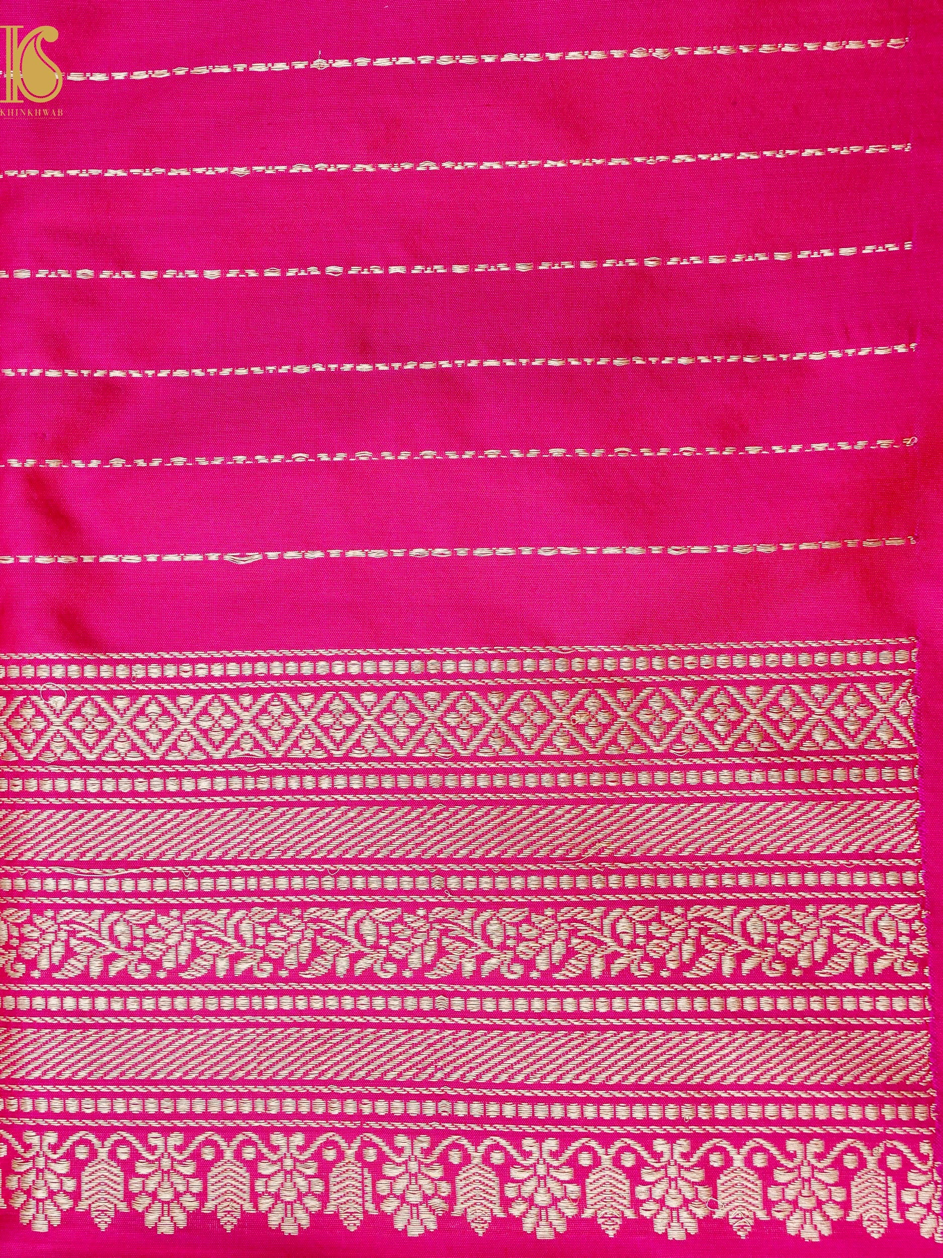 Handloom Banarasi Katan Silk Kadwa Zari Tanchoi Saree