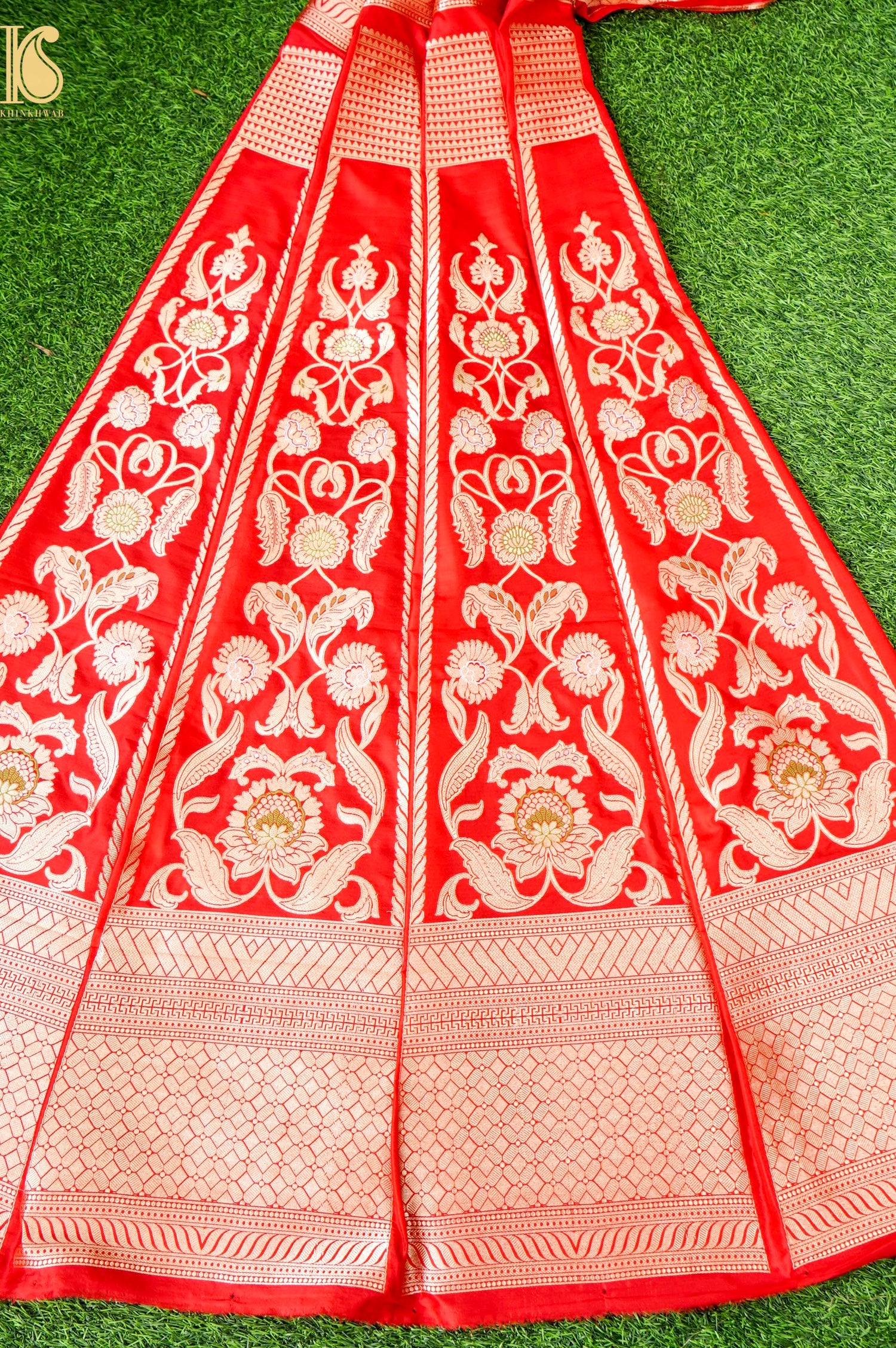 Handloom Banarasi Katan Silk Kalidar Latikaa Lehenga