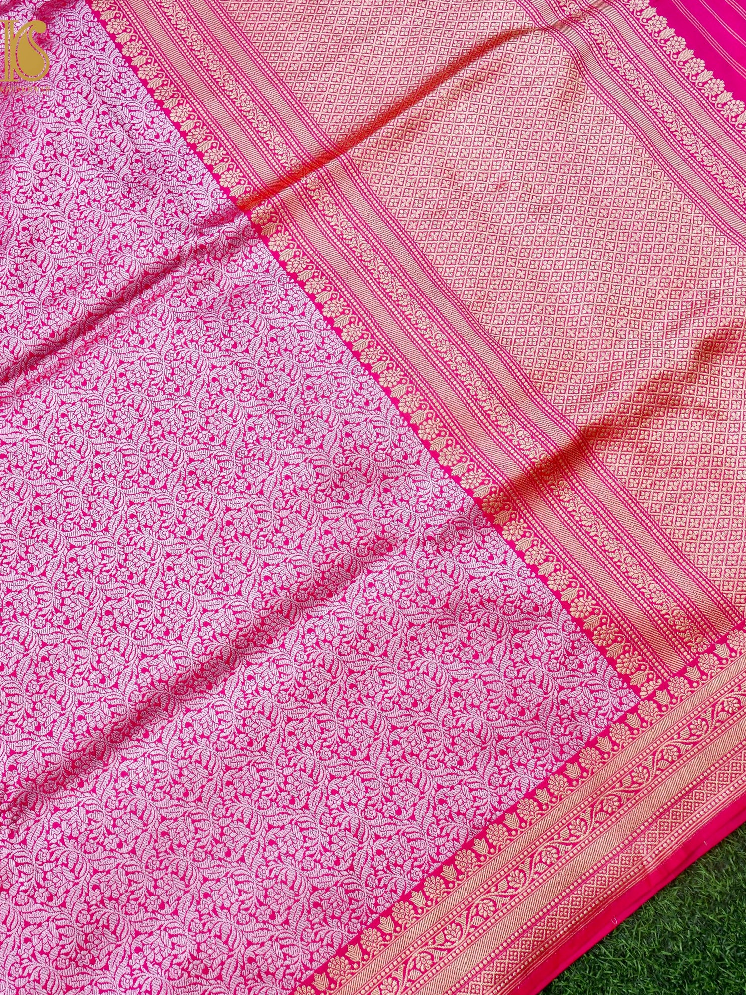 Handloom Banarasi Katan Silk Kadwa Zari Tanchoi Saree