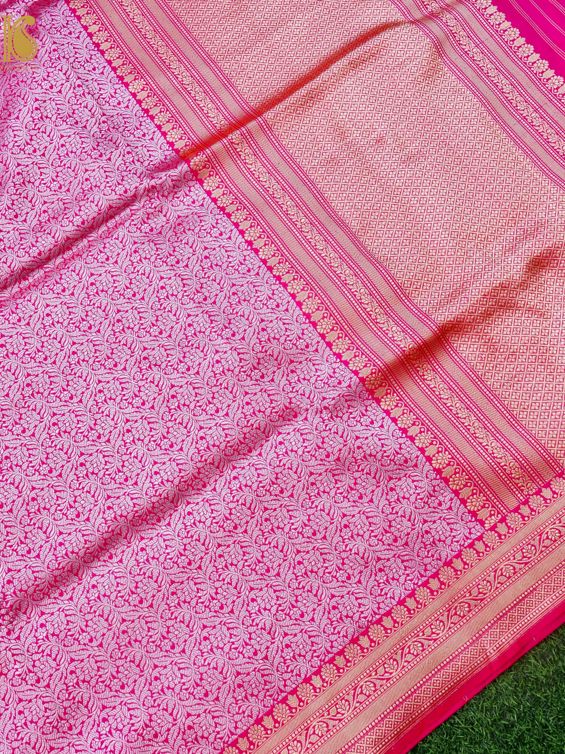 Handloom Banarasi Katan Silk Kadwa Zari Tanchoi Saree
