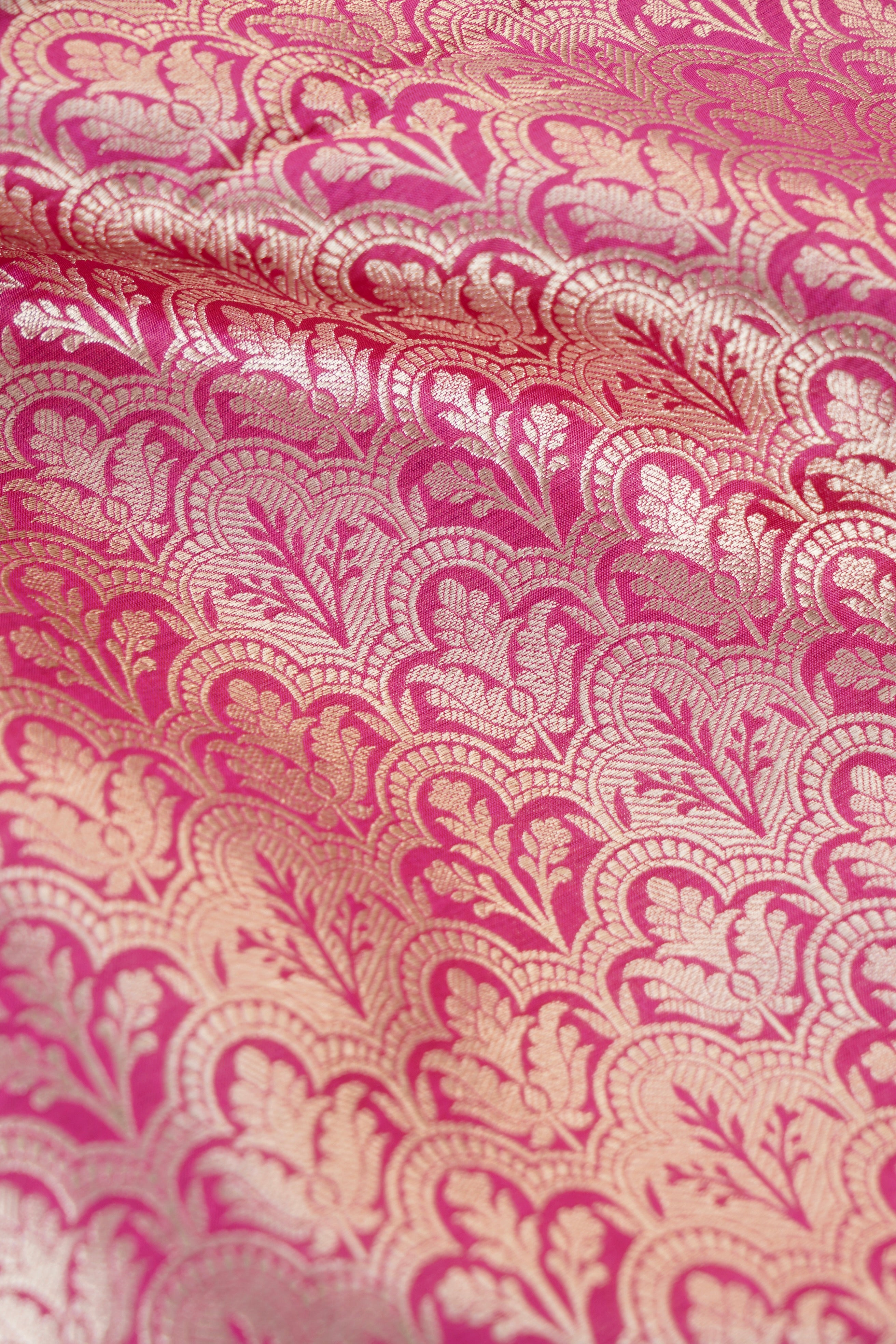 Handloom Pure Brocade Banarasi Fabric