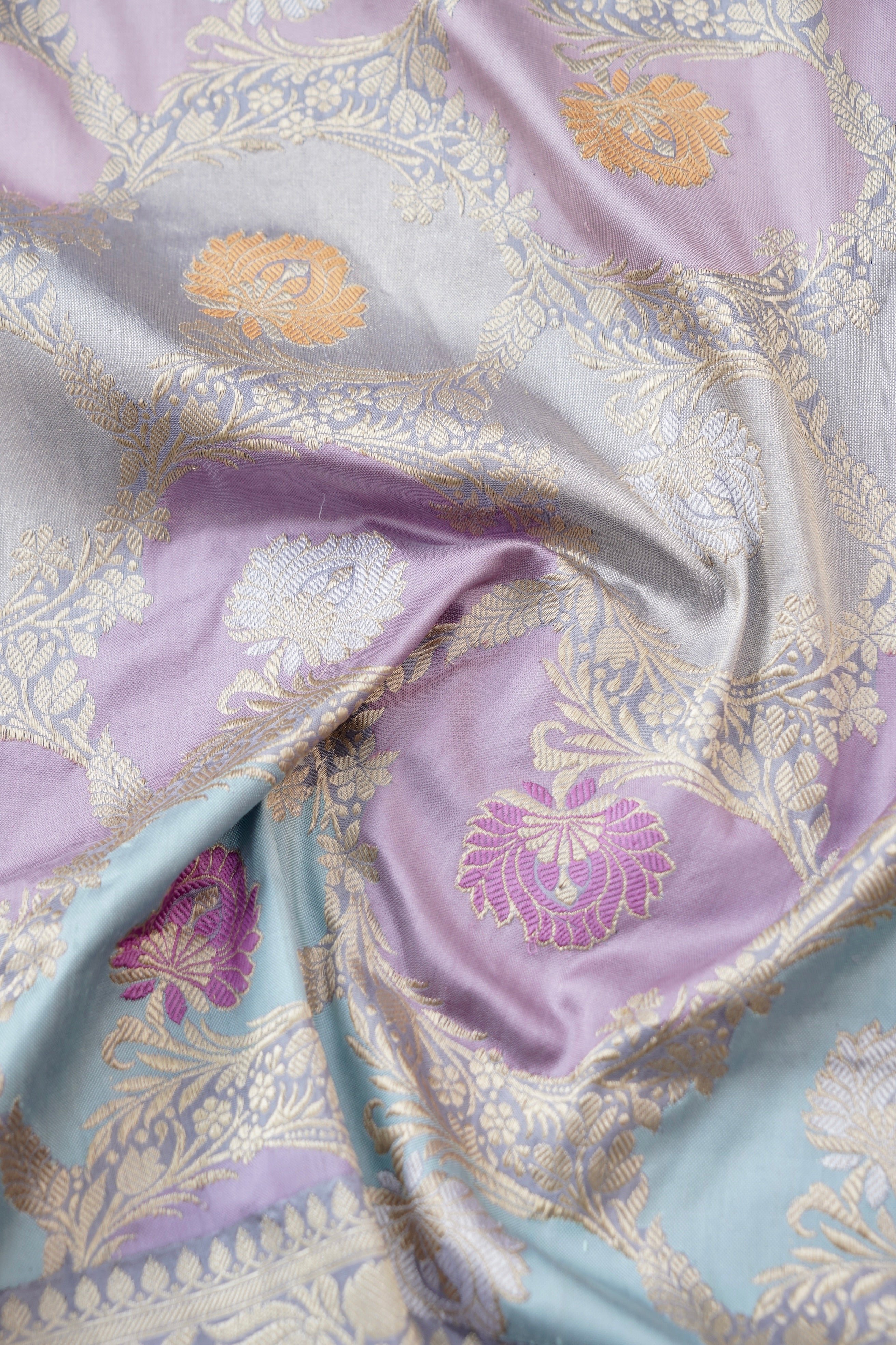 Handloom Banarasi Rangkat Silk Saree
