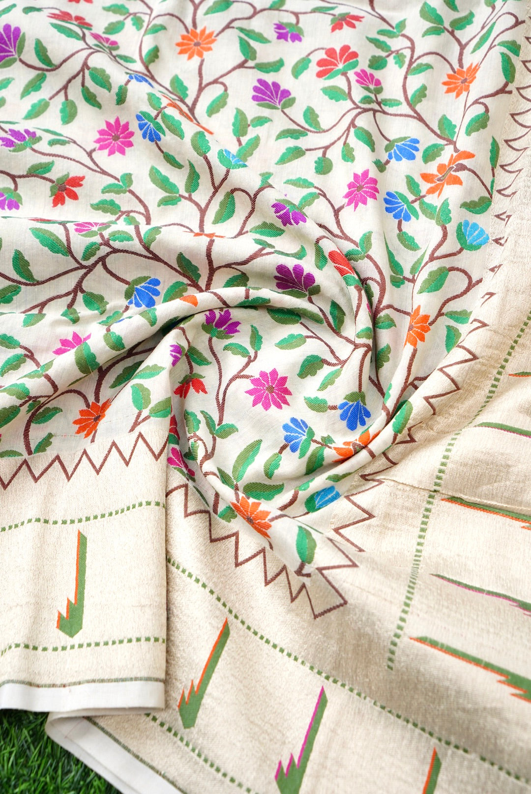 Pure Moonga Silk Handloom Banarasi Dupatta