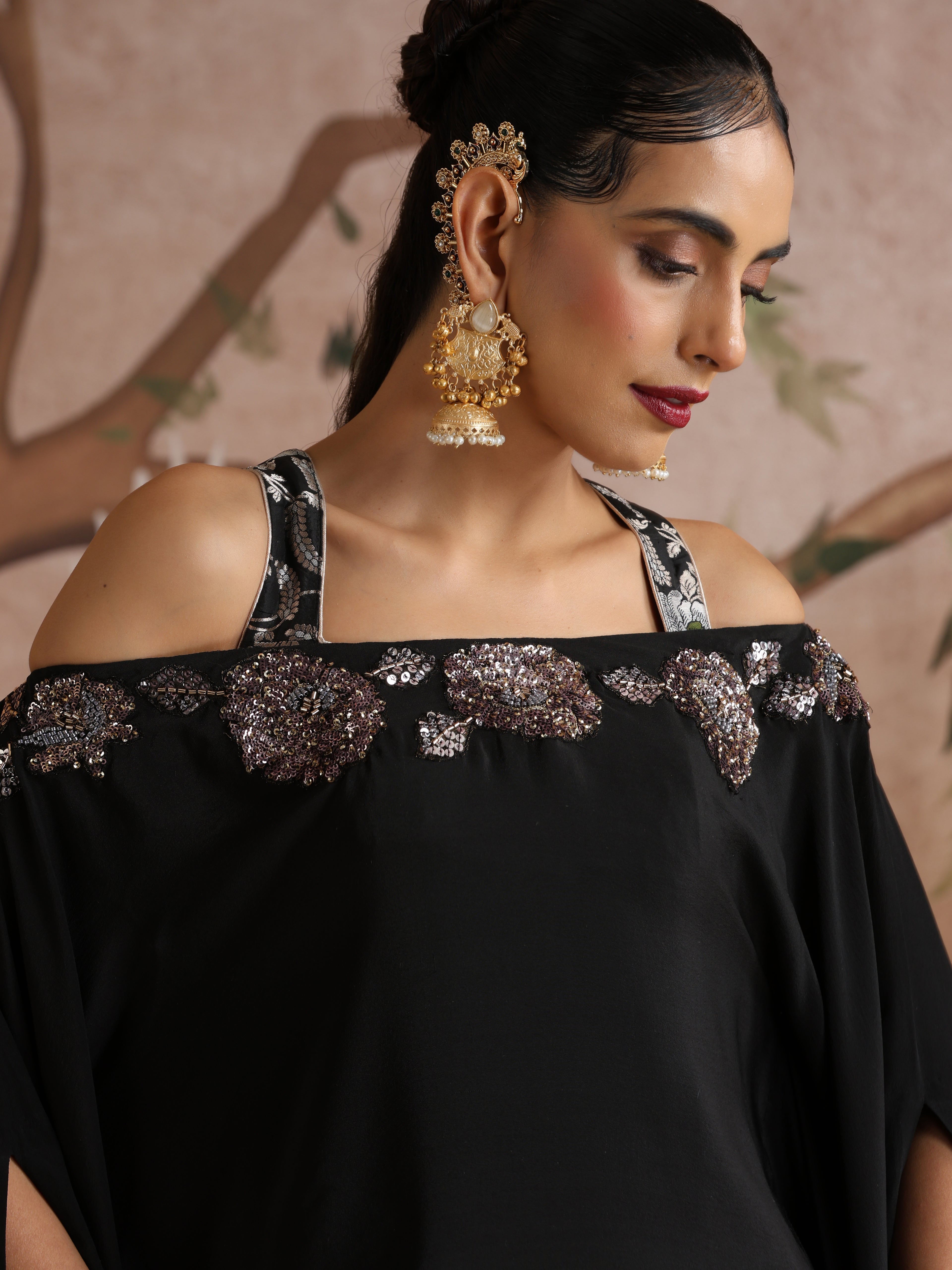 Handloom Banarasi Katan Silk Kalidar Naqshi Stitched Lehenga Set