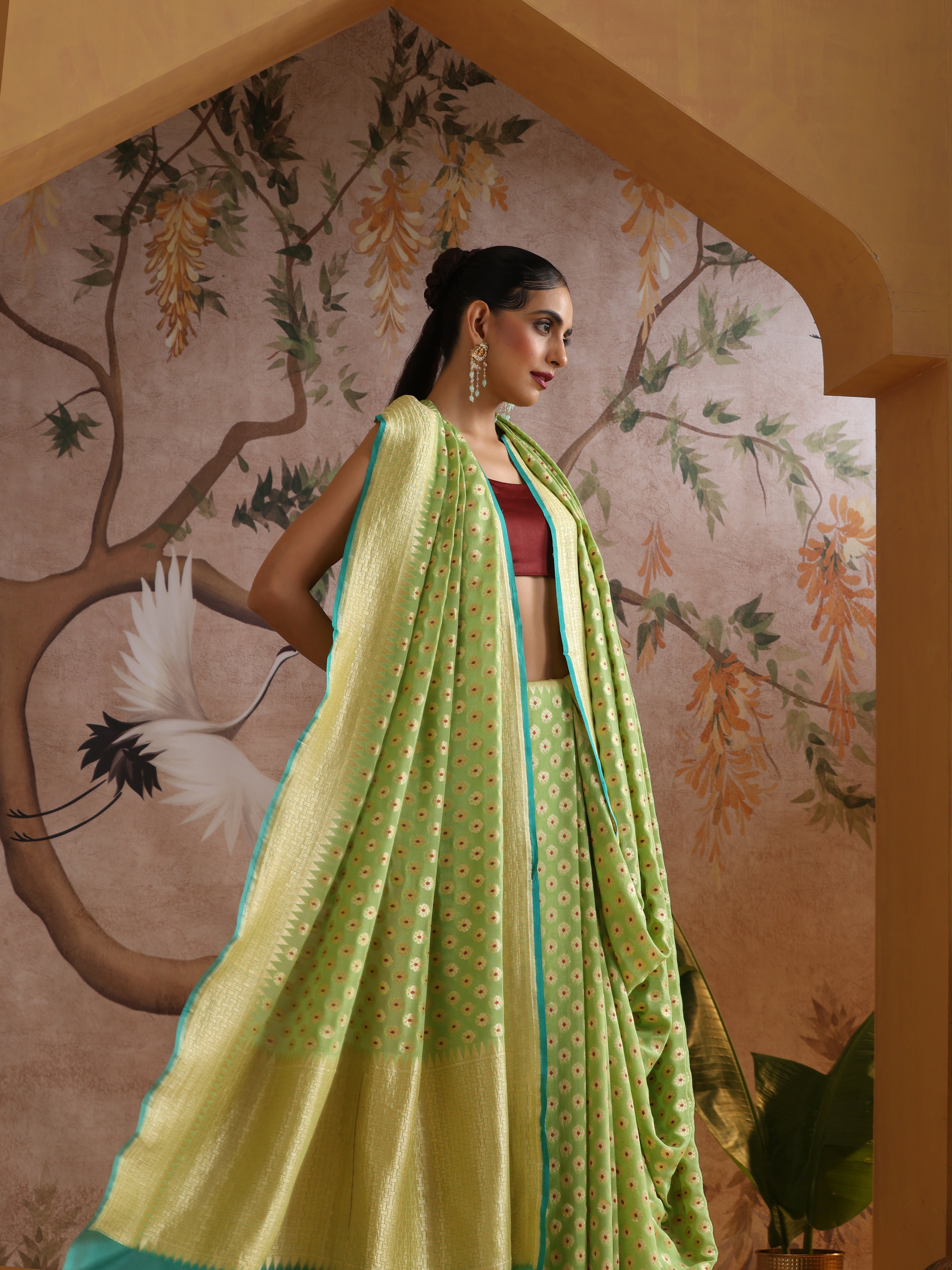 Pure Georgette Banarasi Saree