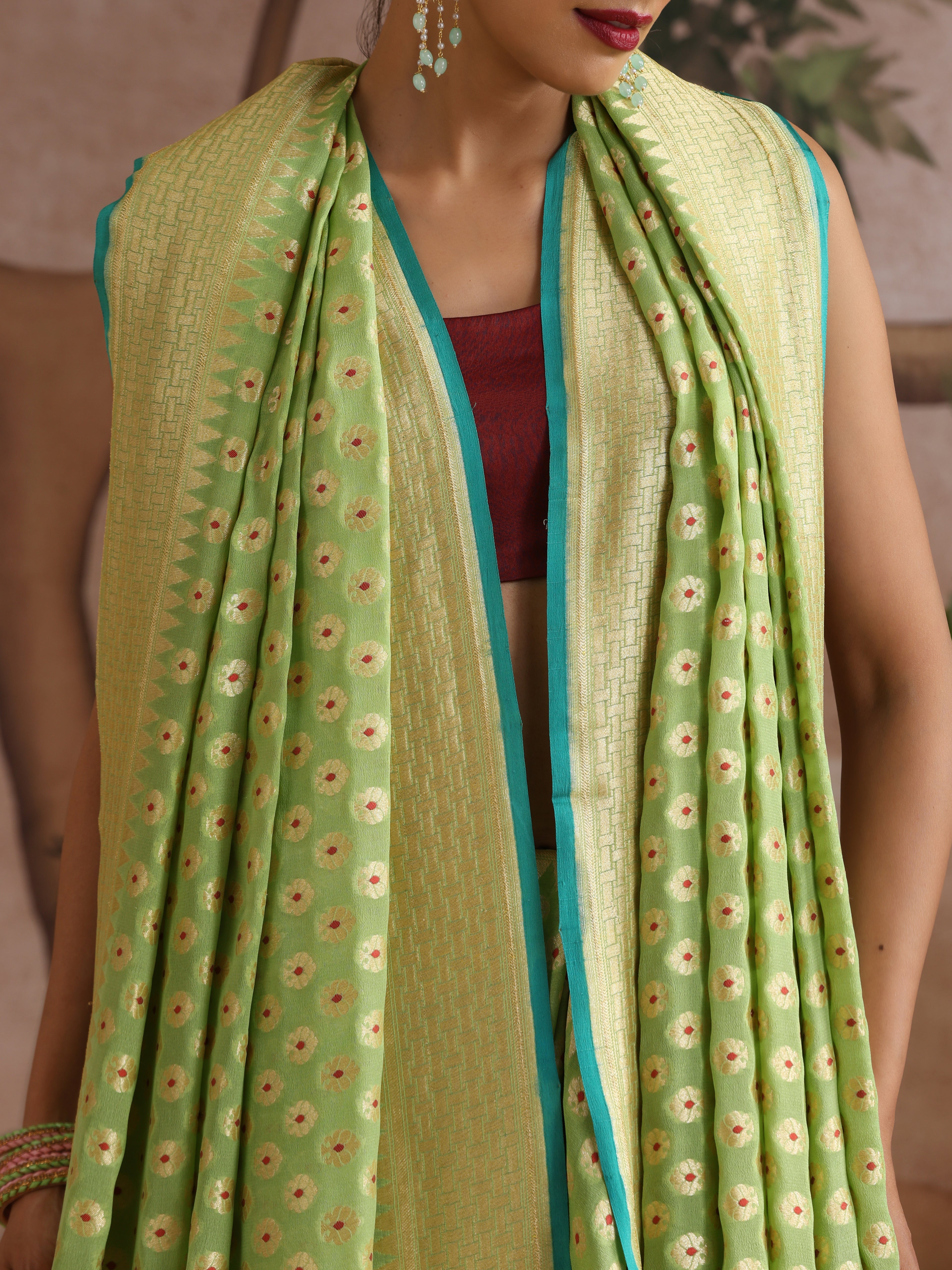 Pure Georgette Banarasi Saree