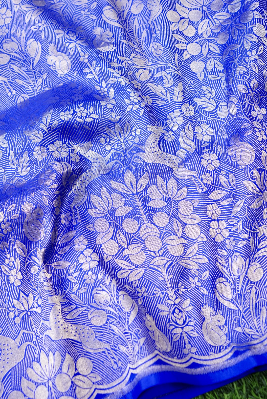 Handloom Banarasi Katan Silk Brocade Shikargah Saree