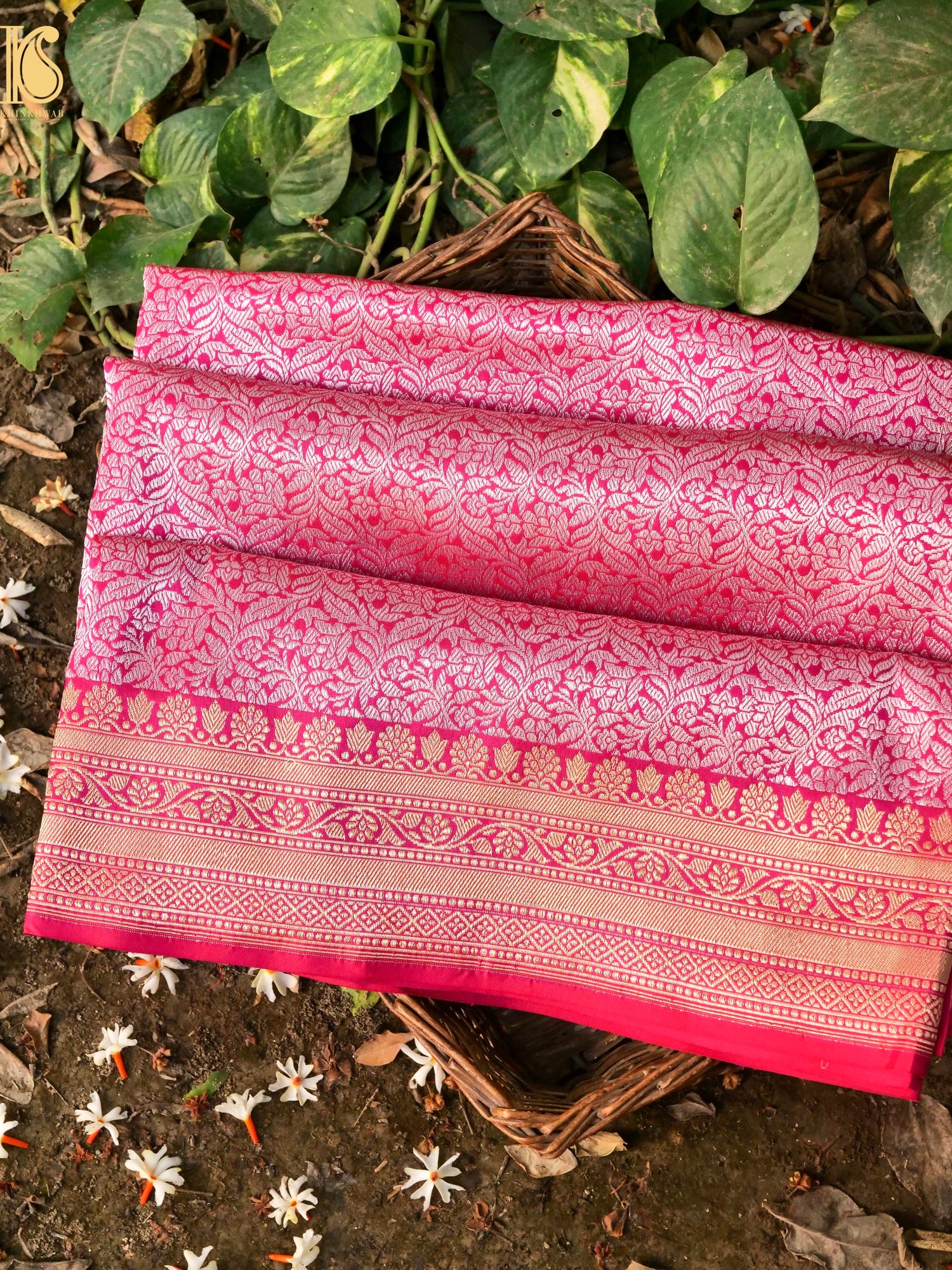 Handloom Banarasi Katan Silk Kadwa Zari Tanchoi Saree