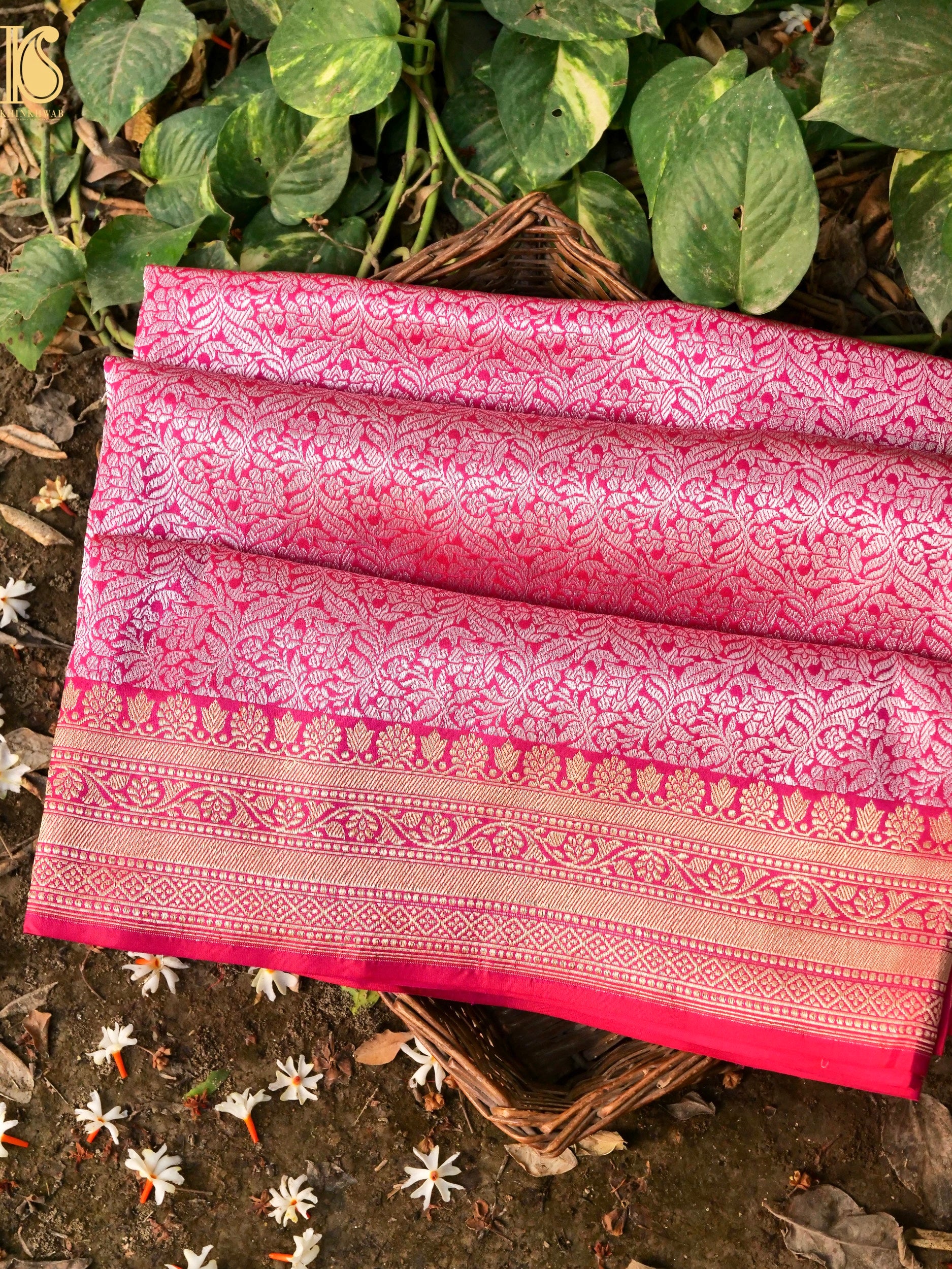 Handloom Banarasi Katan Silk Kadwa Zari Tanchoi Saree