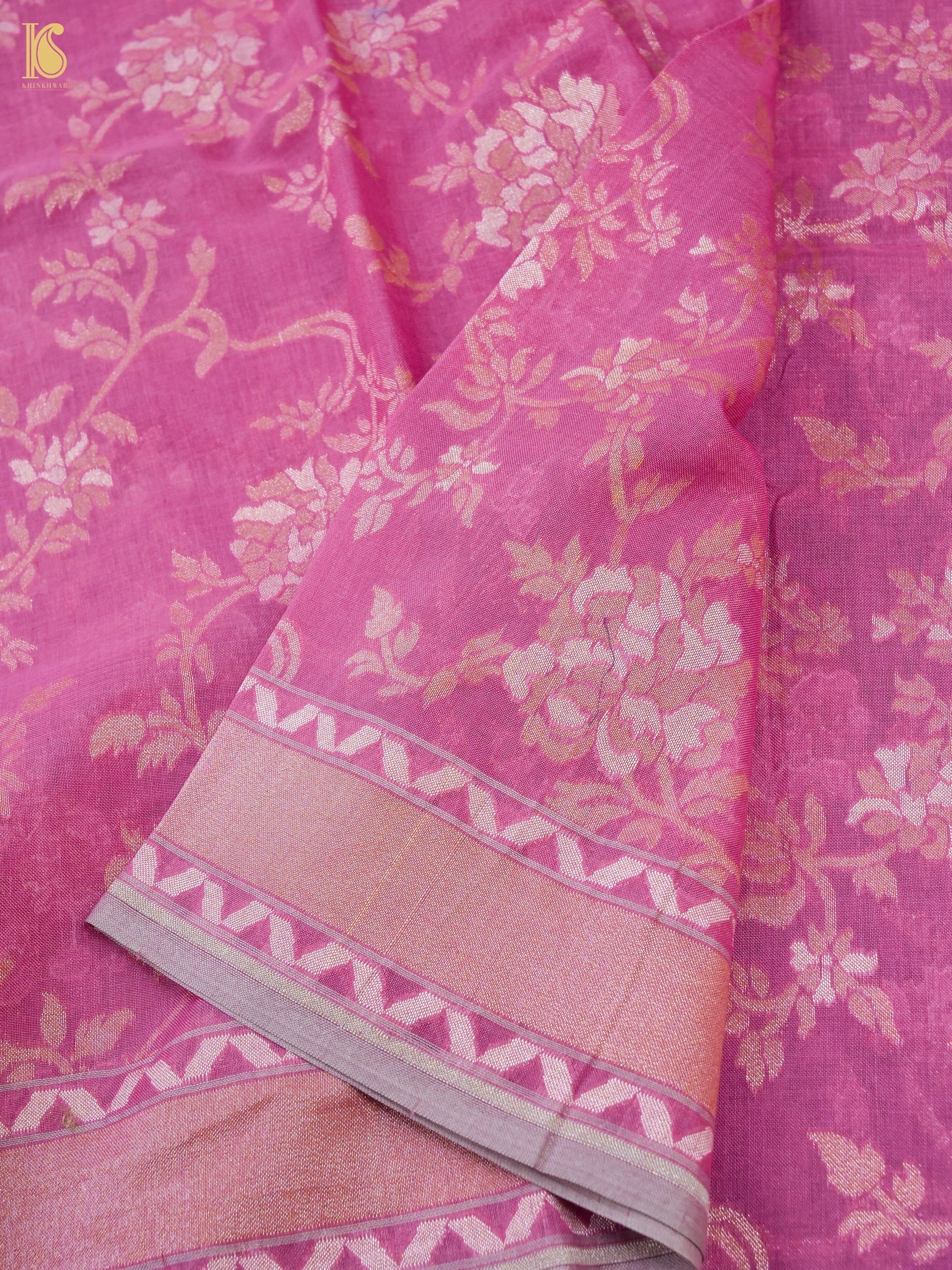 Handloom Pure Cotton Banarasi Jamdani Ektara Suit Fabric Set