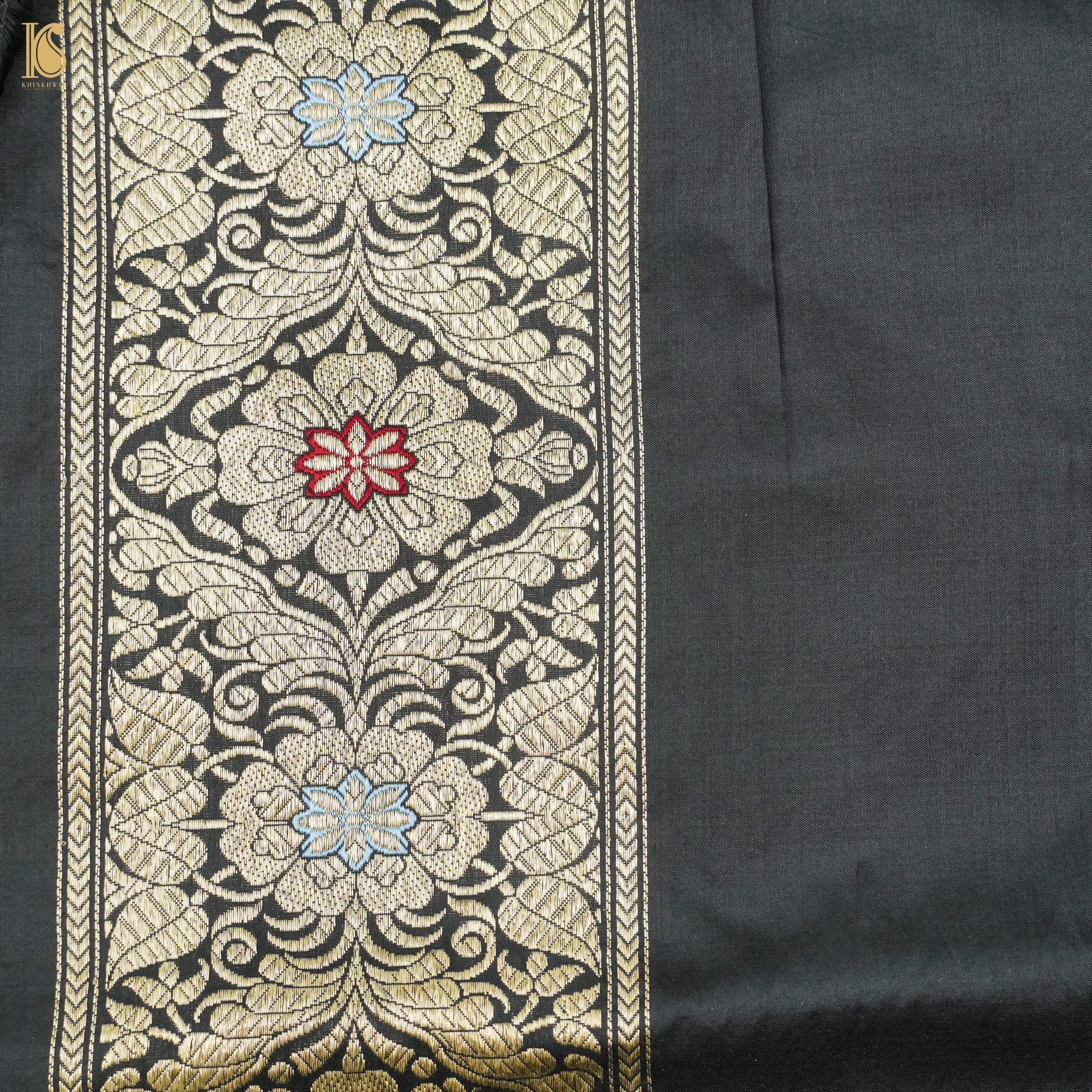 Handwoven Pure Katan Silk Banarasi Mughal Boota Saree - Khinkhwab