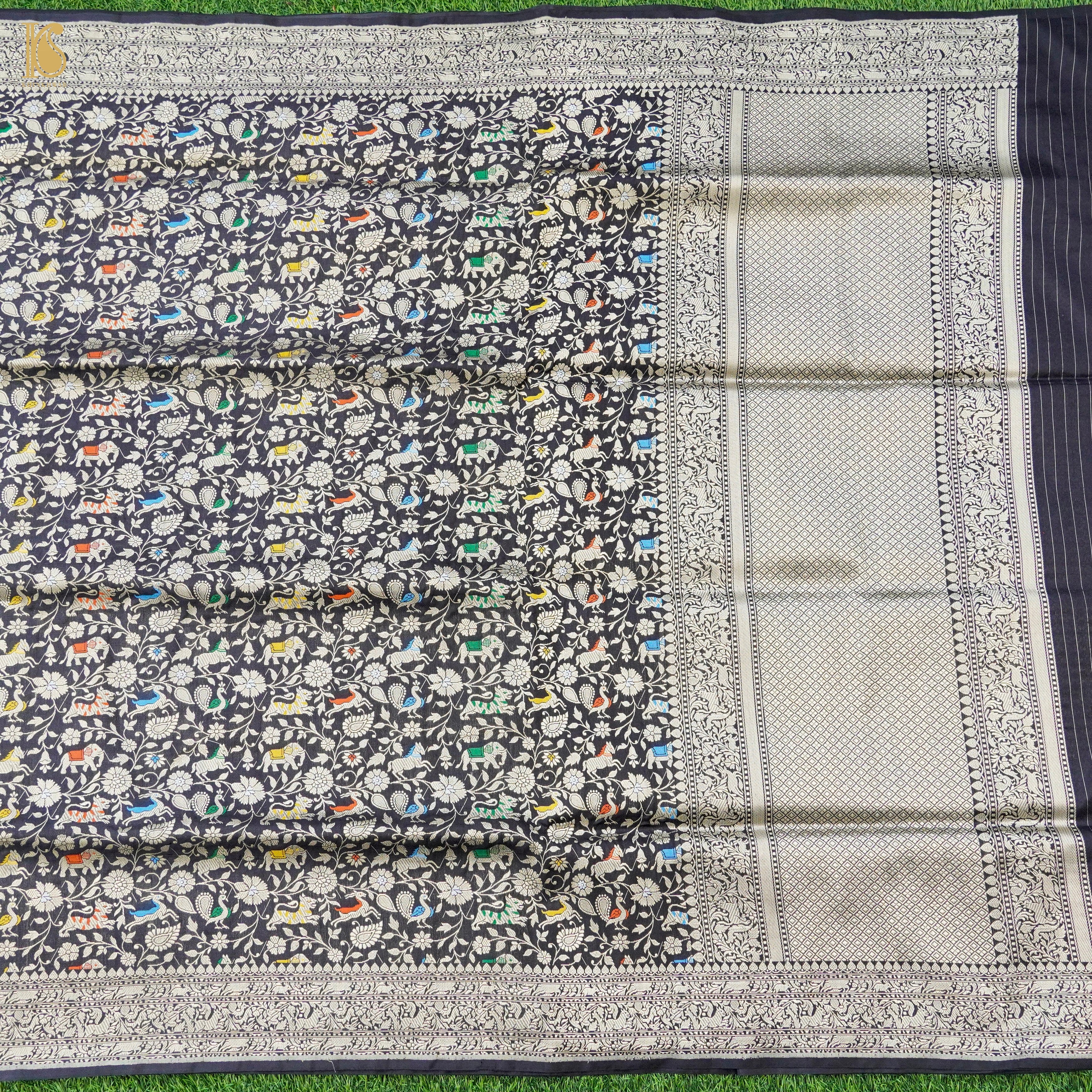 Handloom Katan Silk Banarasi Shikargah Saree