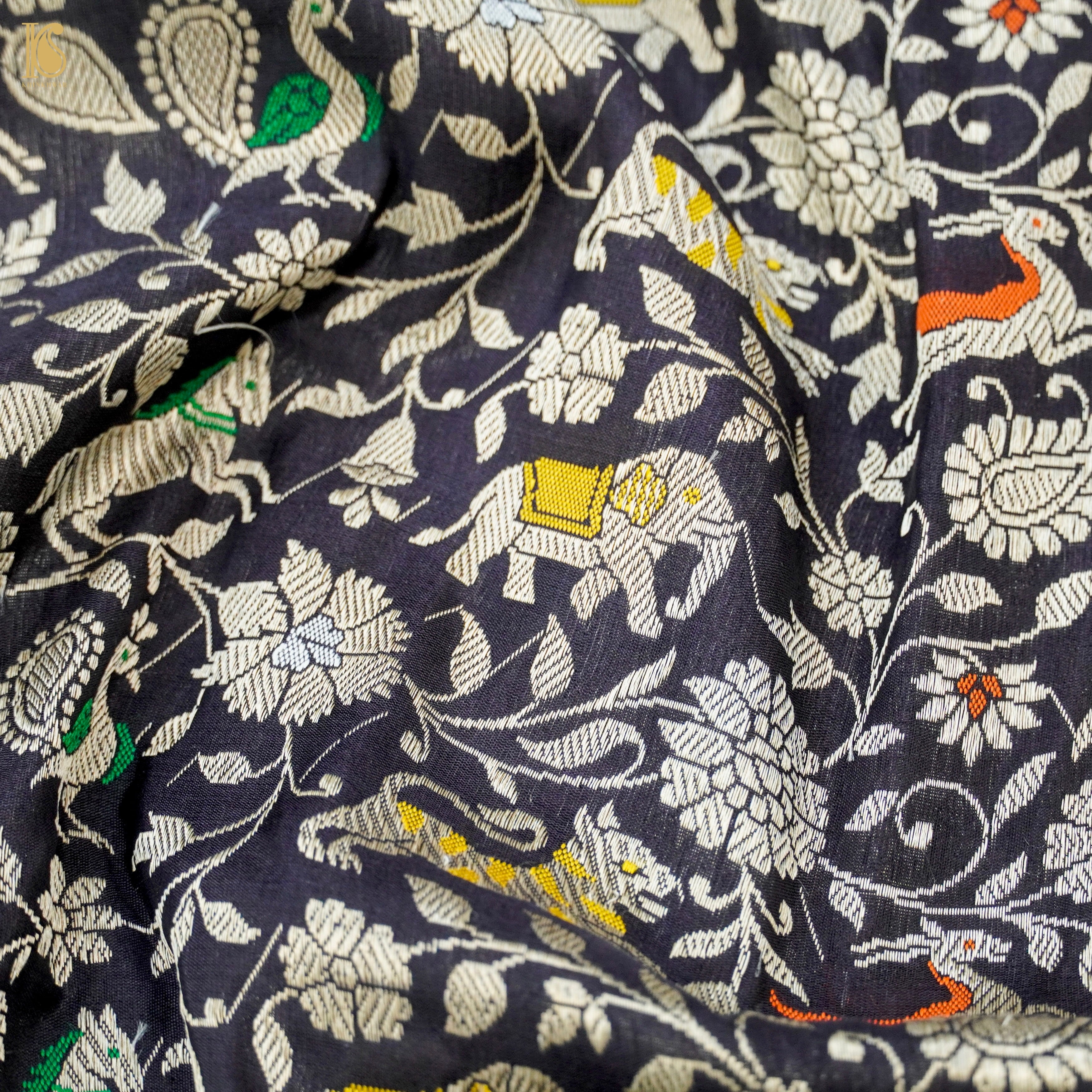 Handloom Katan Silk Banarasi Shikargah Saree