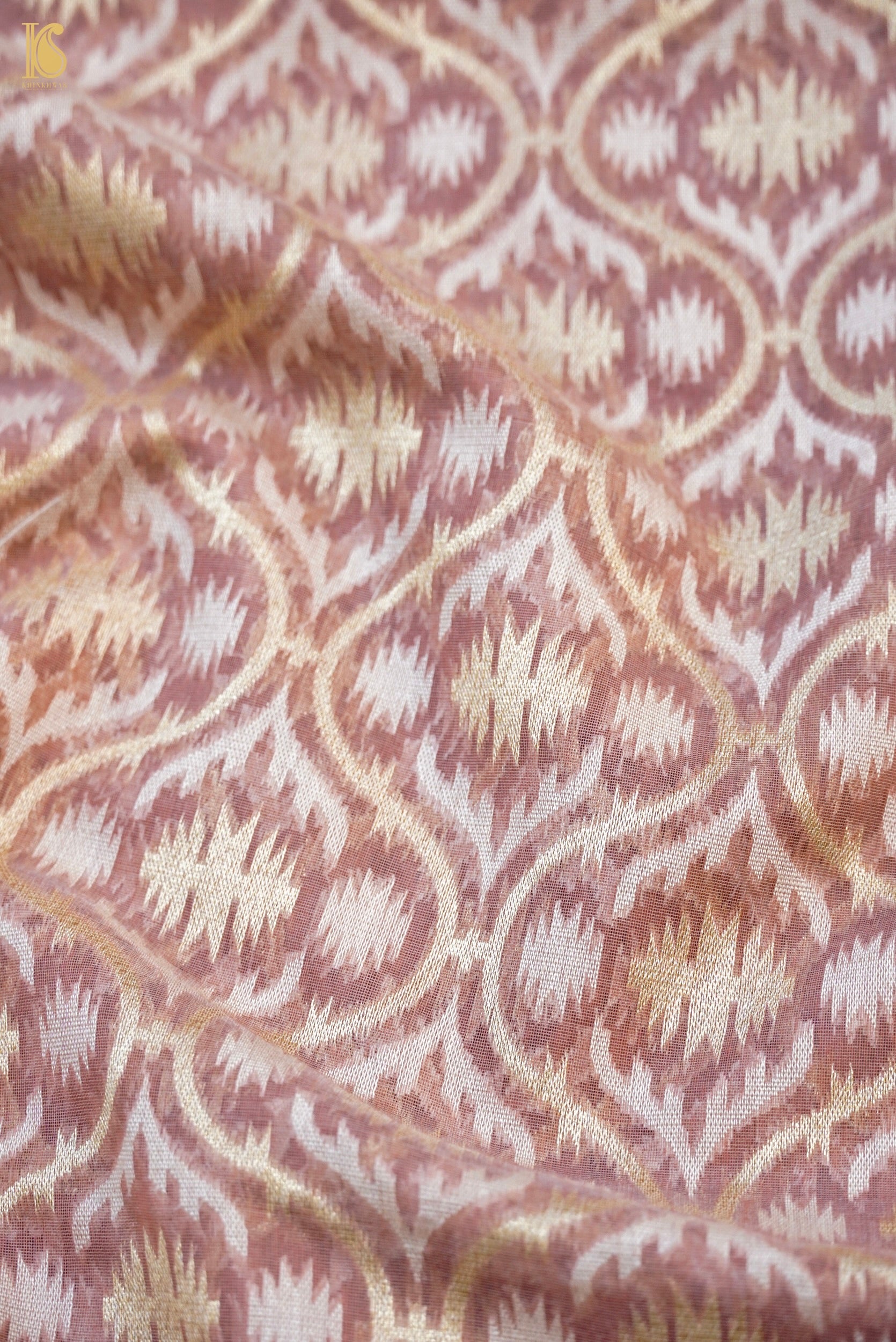 Handloom Kora Cotton Banarasi Resham Weave Saree