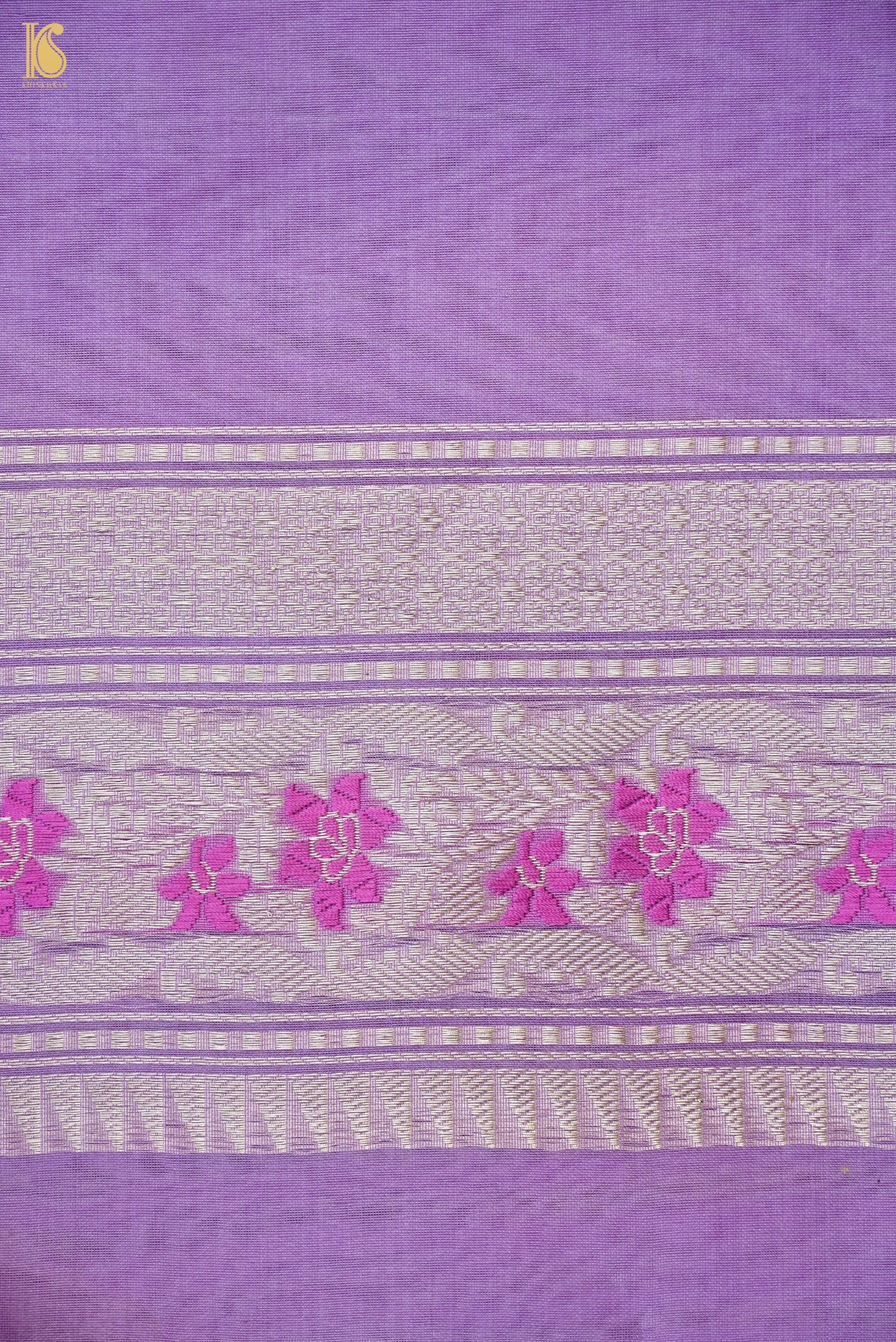 Handloom Banarasi Kora Silk Kadhua Saree