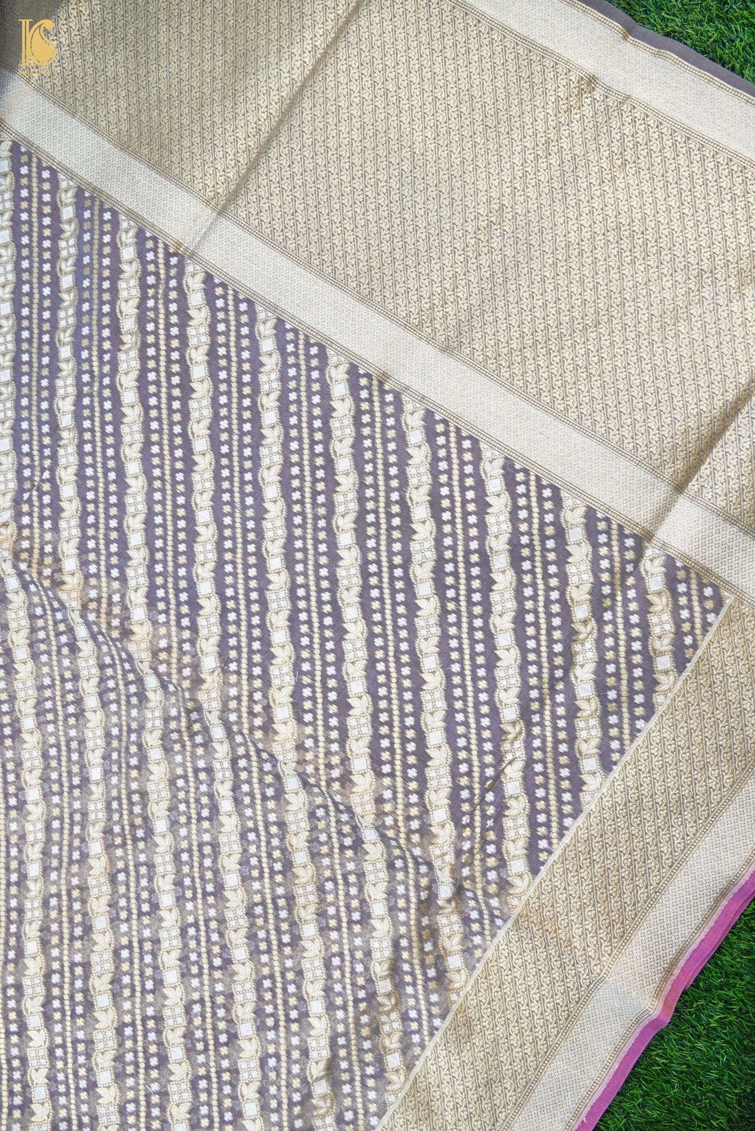 Handloom Kora Cotton Banarasi Resham Weave Saree