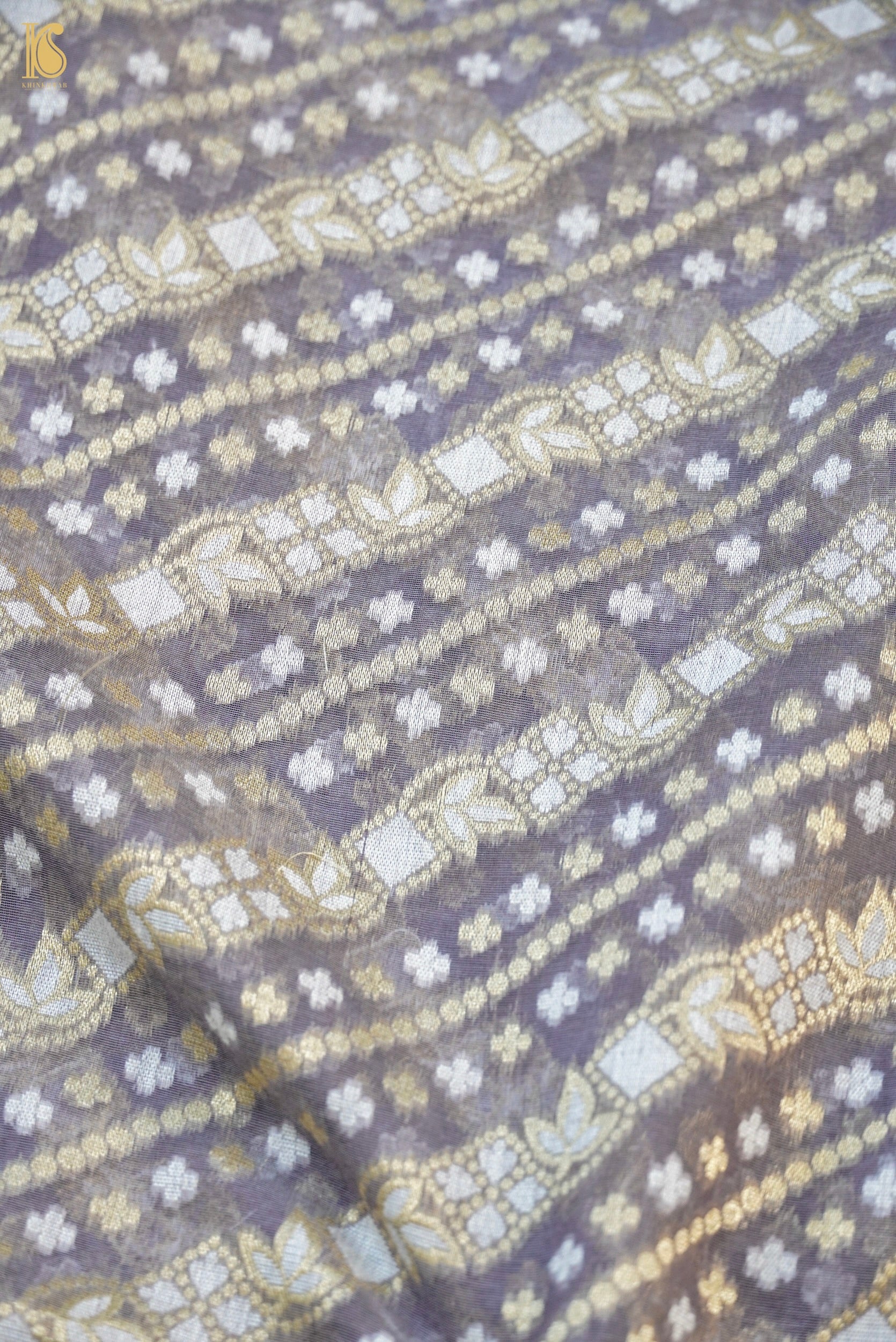 Handloom Kora Cotton Banarasi Resham Weave Saree
