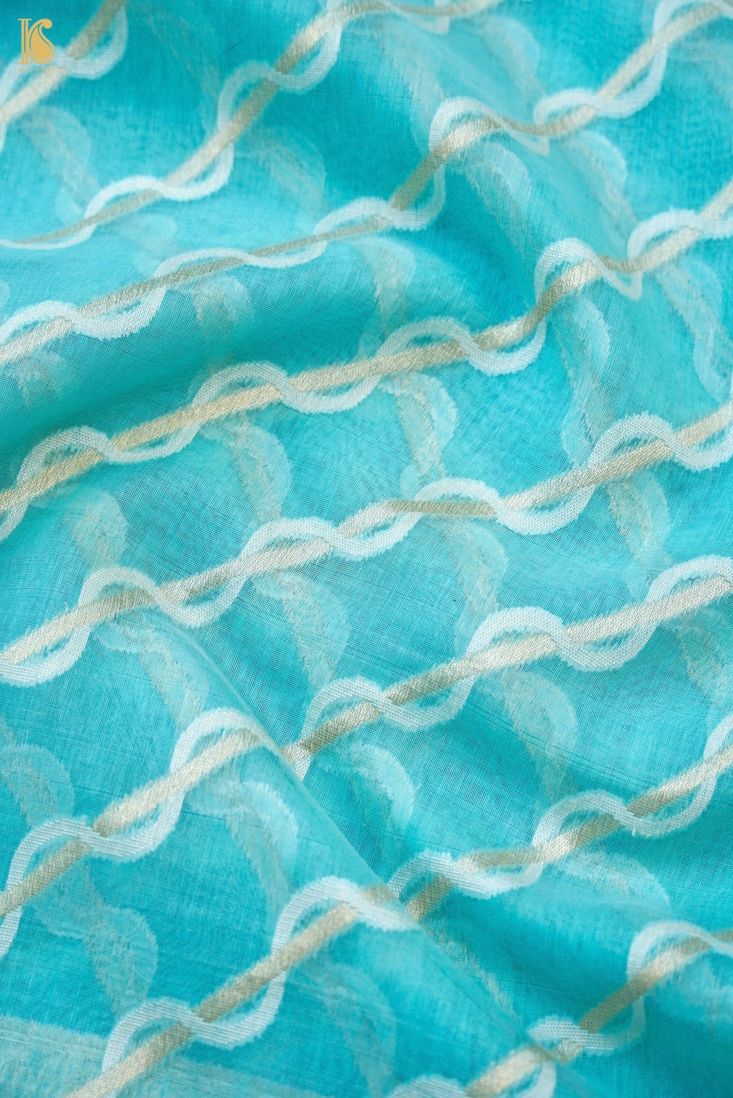 Handloom Kora Cotton Banarasi Resham Weave Saree