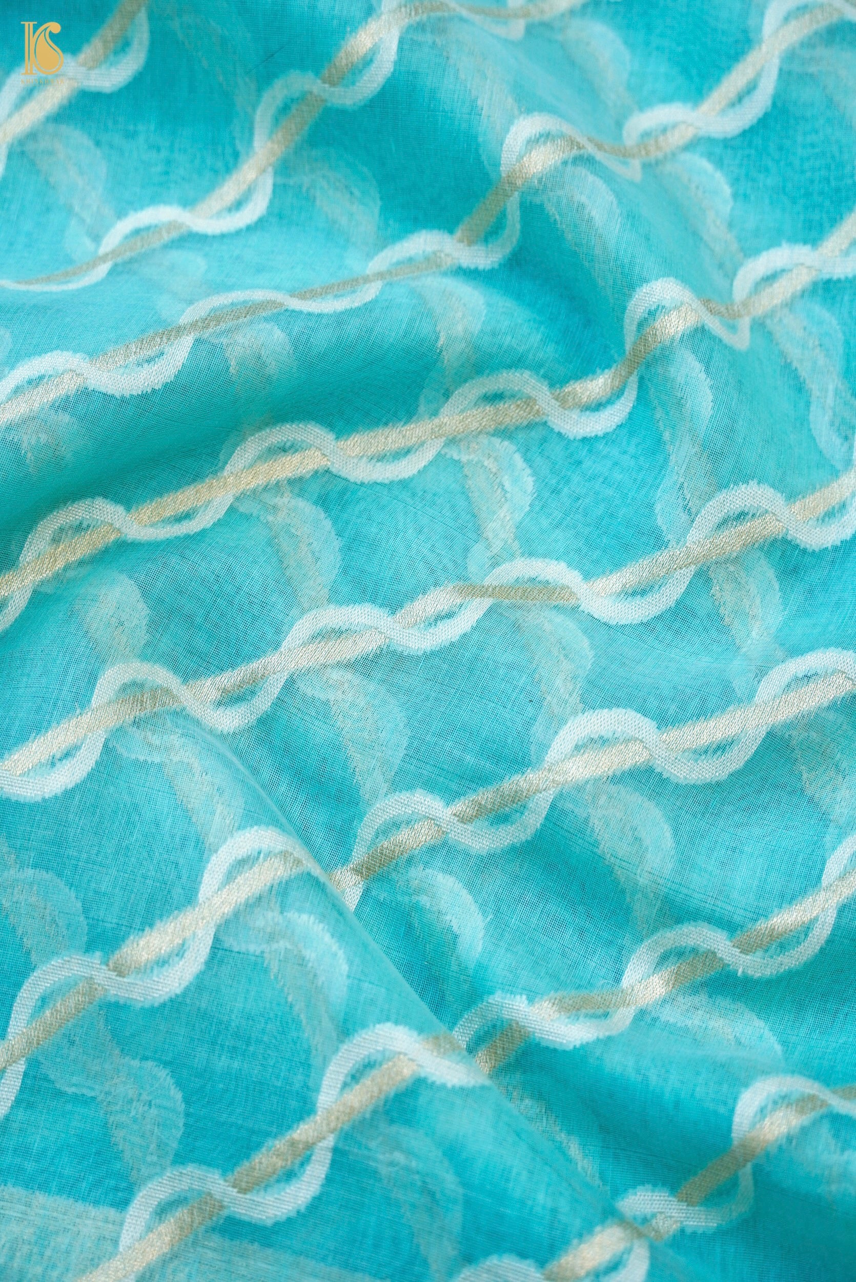 Handloom Kora Cotton Banarasi Resham Weave Saree