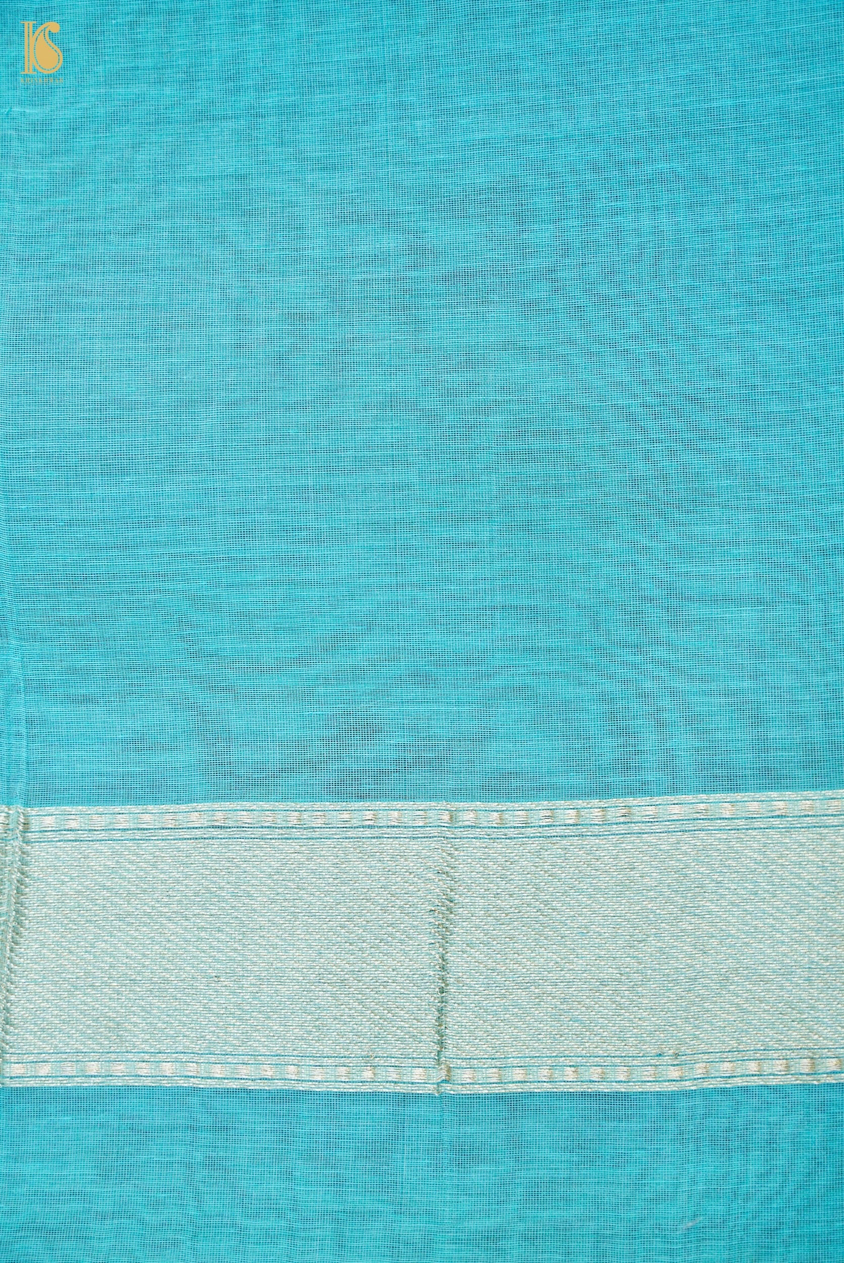 Handloom Kora Cotton Banarasi Resham Weave Saree