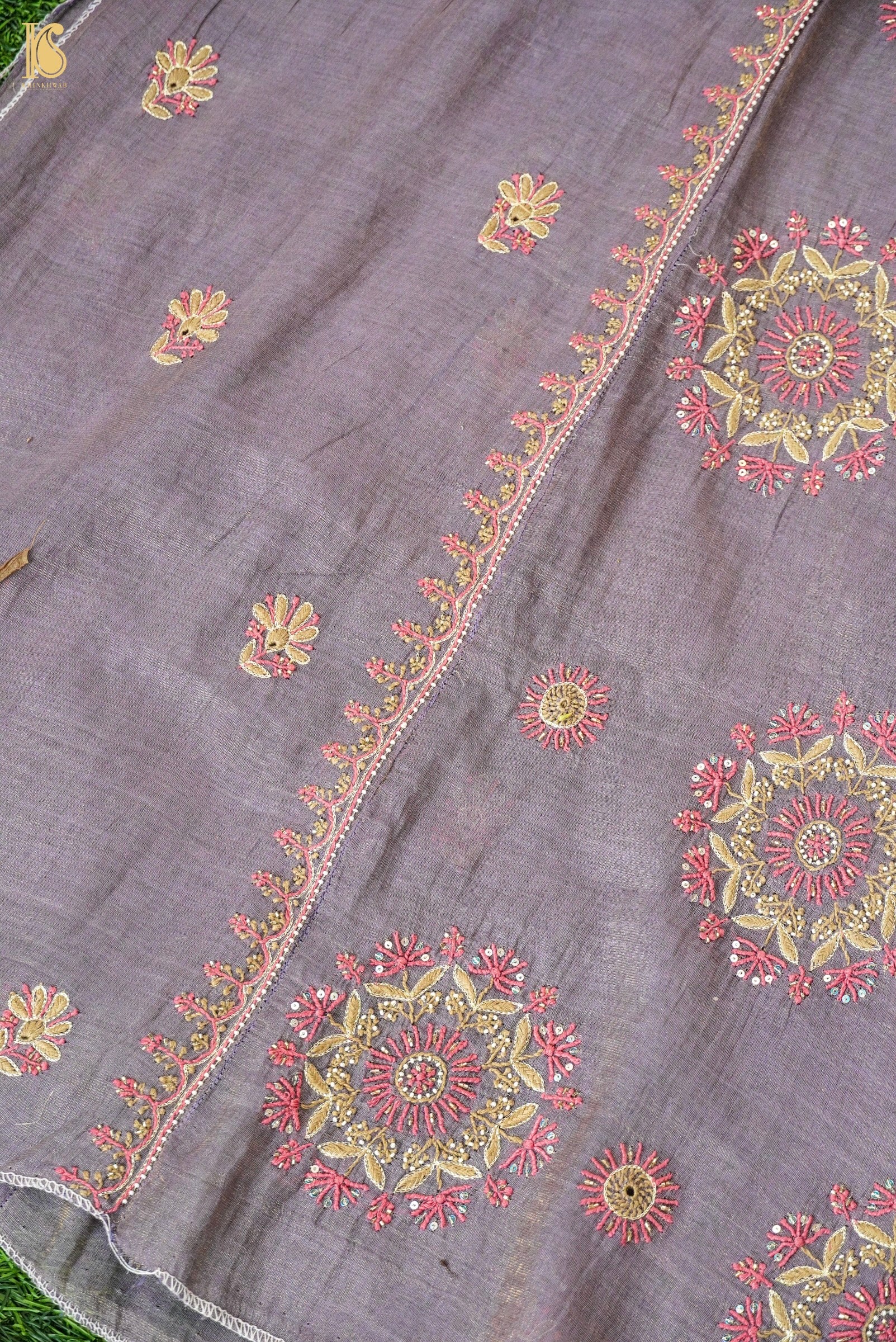 Chikankari Pure Tissue Chanderi Silk Suit Set