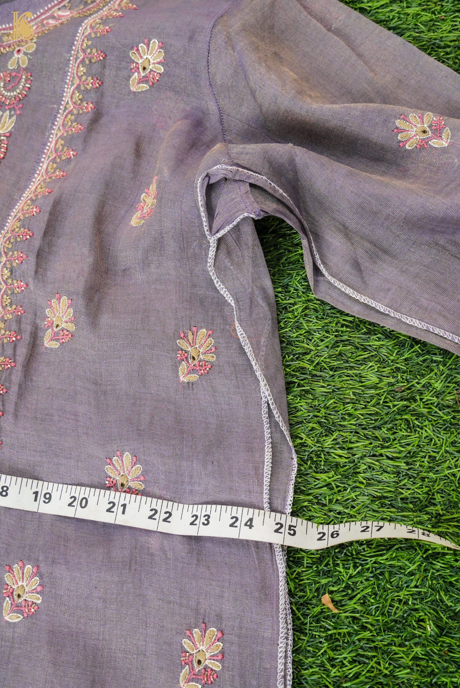 Chikankari Pure Tissue Chanderi Silk Suit Set