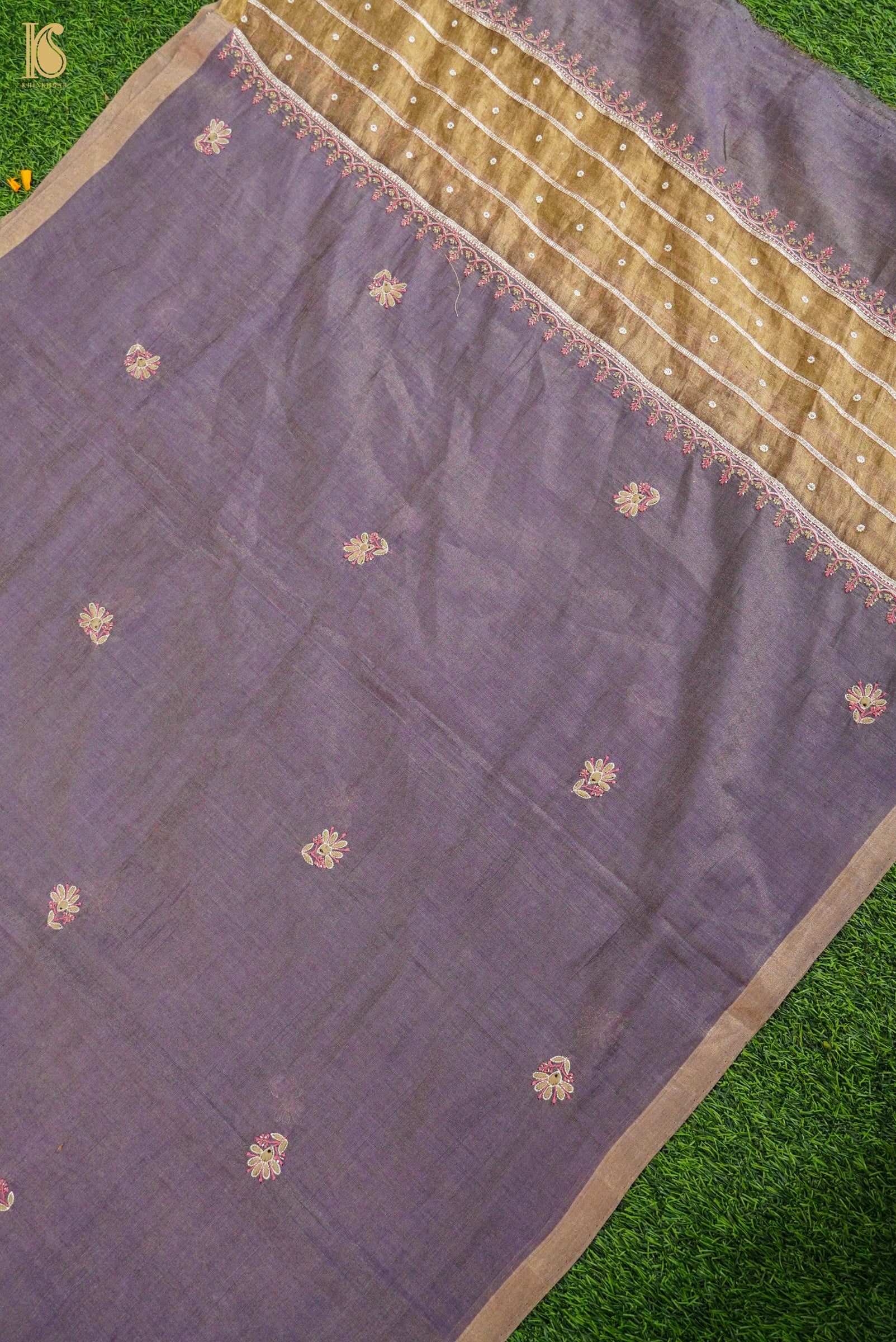 Chikankari Pure Tissue Chanderi Silk Suit Set