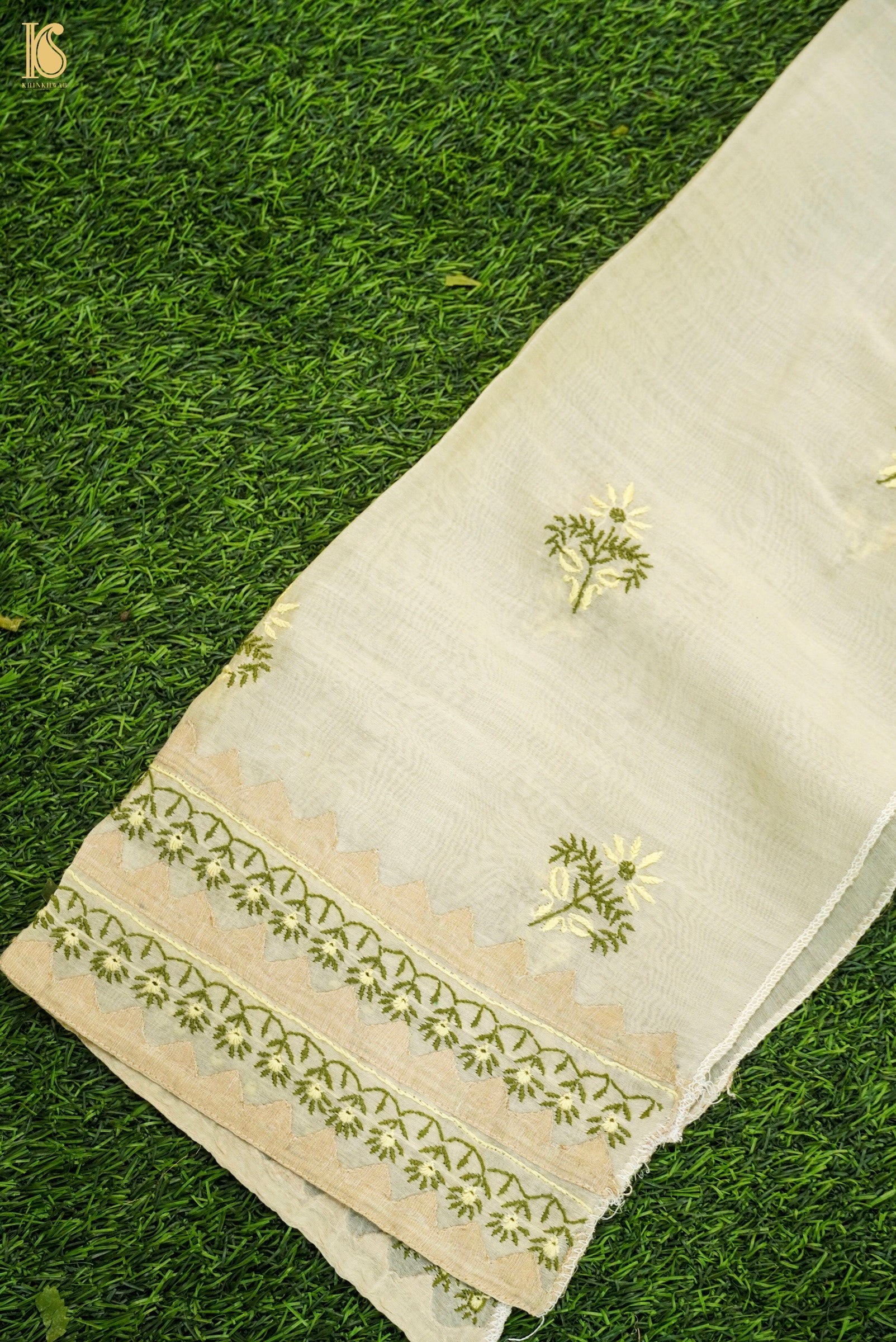 Chikankari Pure Chanderi Silk Suit Set