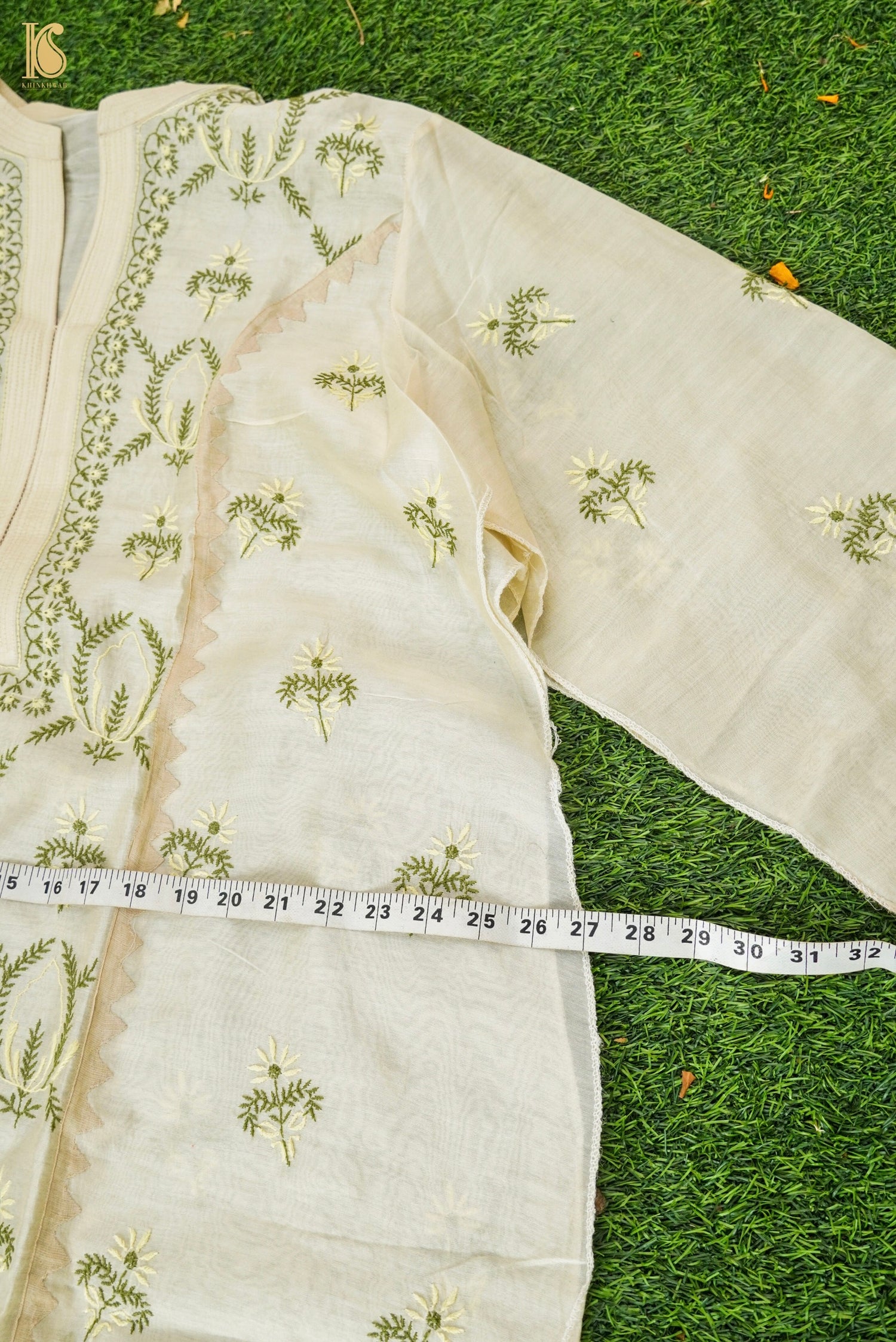 Chikankari Pure Chanderi Silk Suit Set