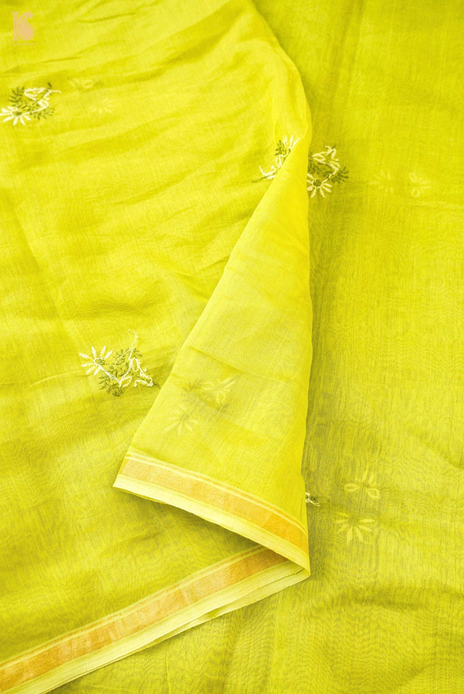 Chikankari Pure Chanderi Silk Suit Set