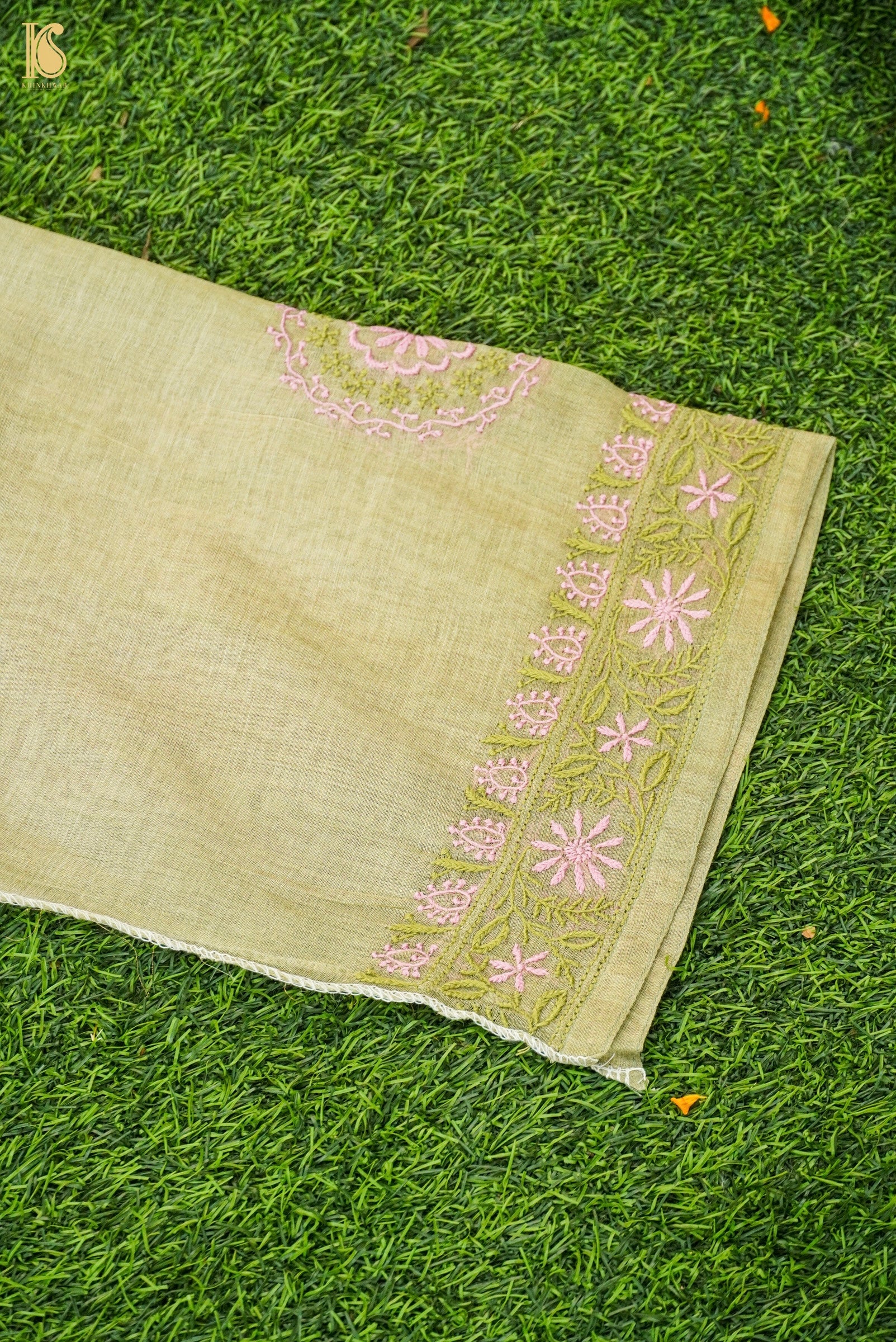 Chikankari Pure Tissue Chanderi Silk Suit Set