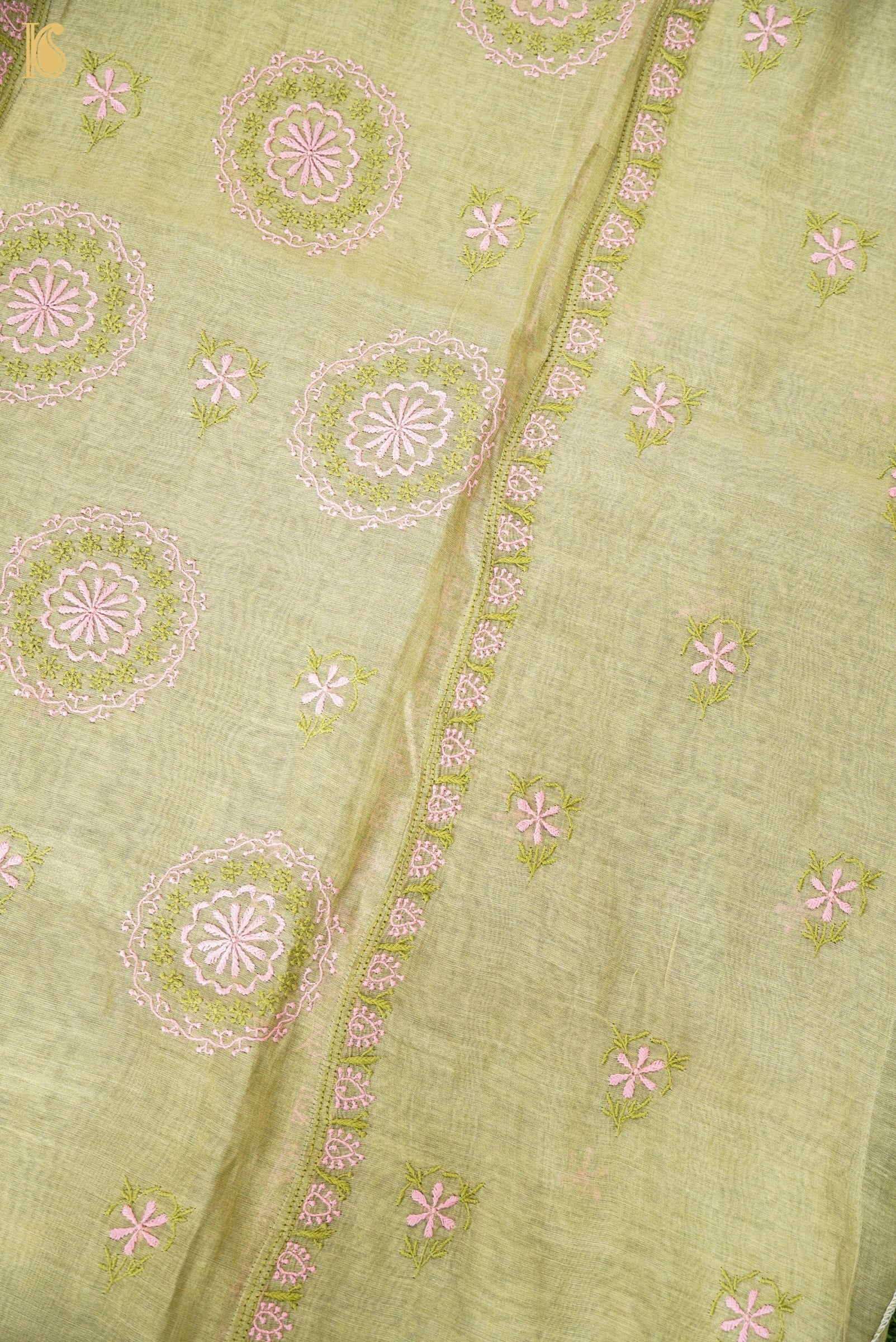 Chikankari Pure Tissue Chanderi Silk Suit Set