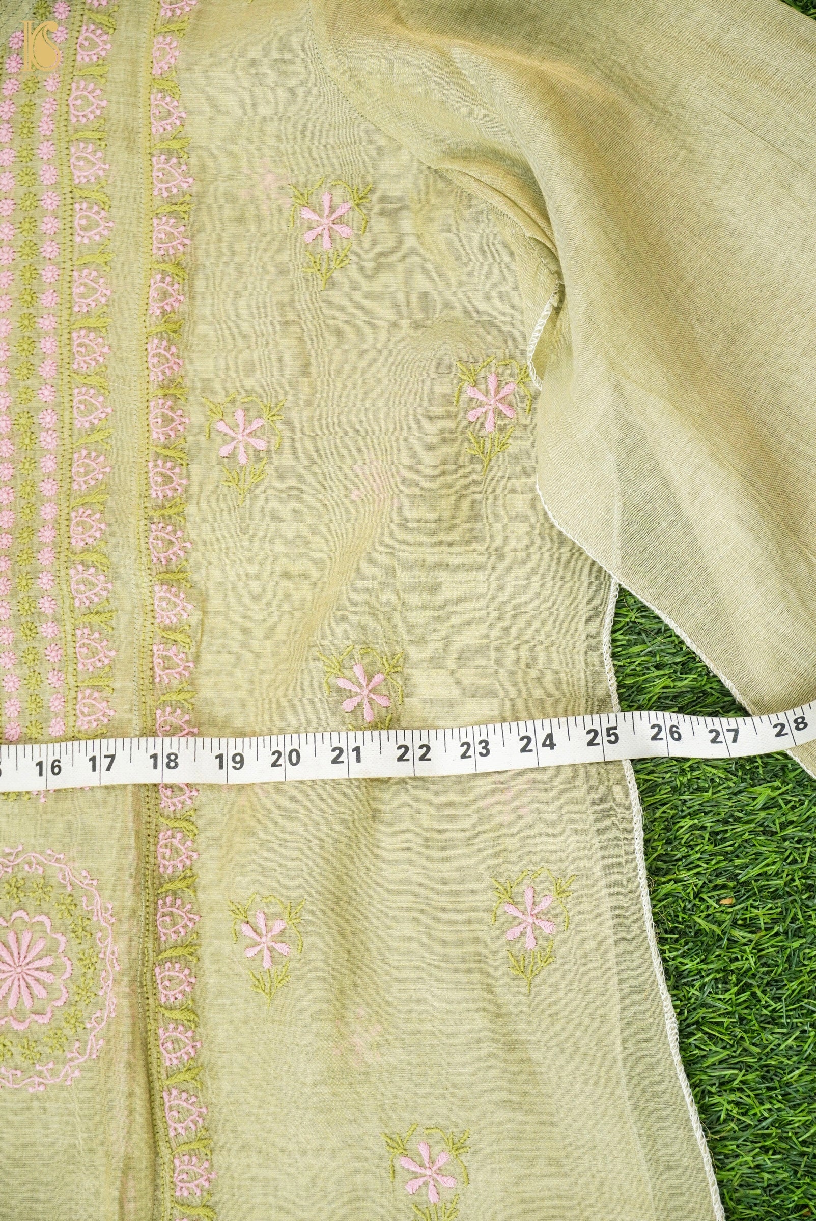 Chikankari Pure Tissue Chanderi Silk Suit Set