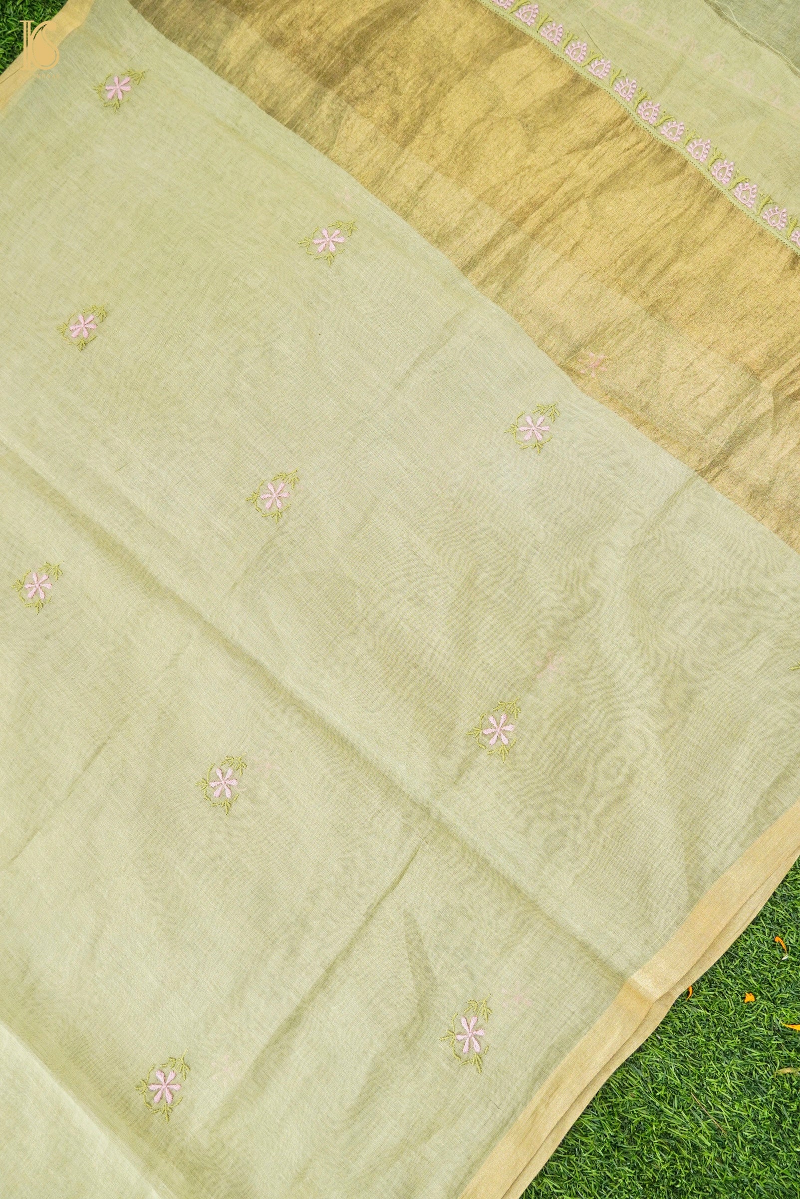 Chikankari Pure Tissue Chanderi Silk Suit Set