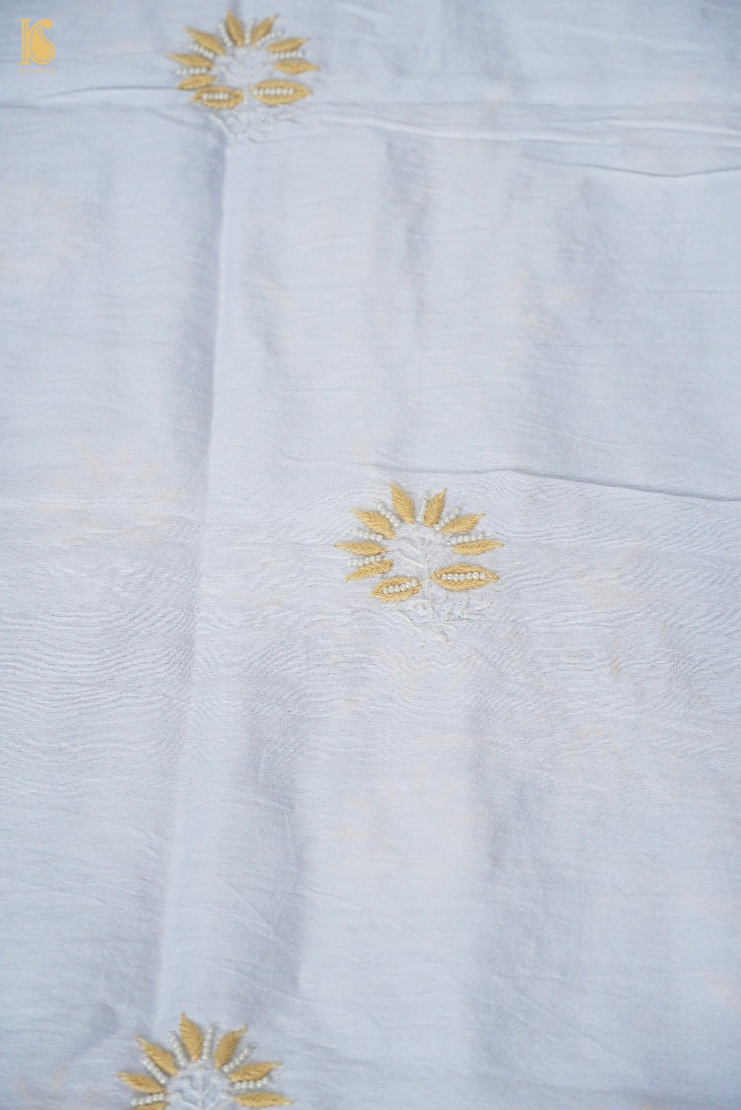 Chikankari Pure Chanderi Silk Suit Set