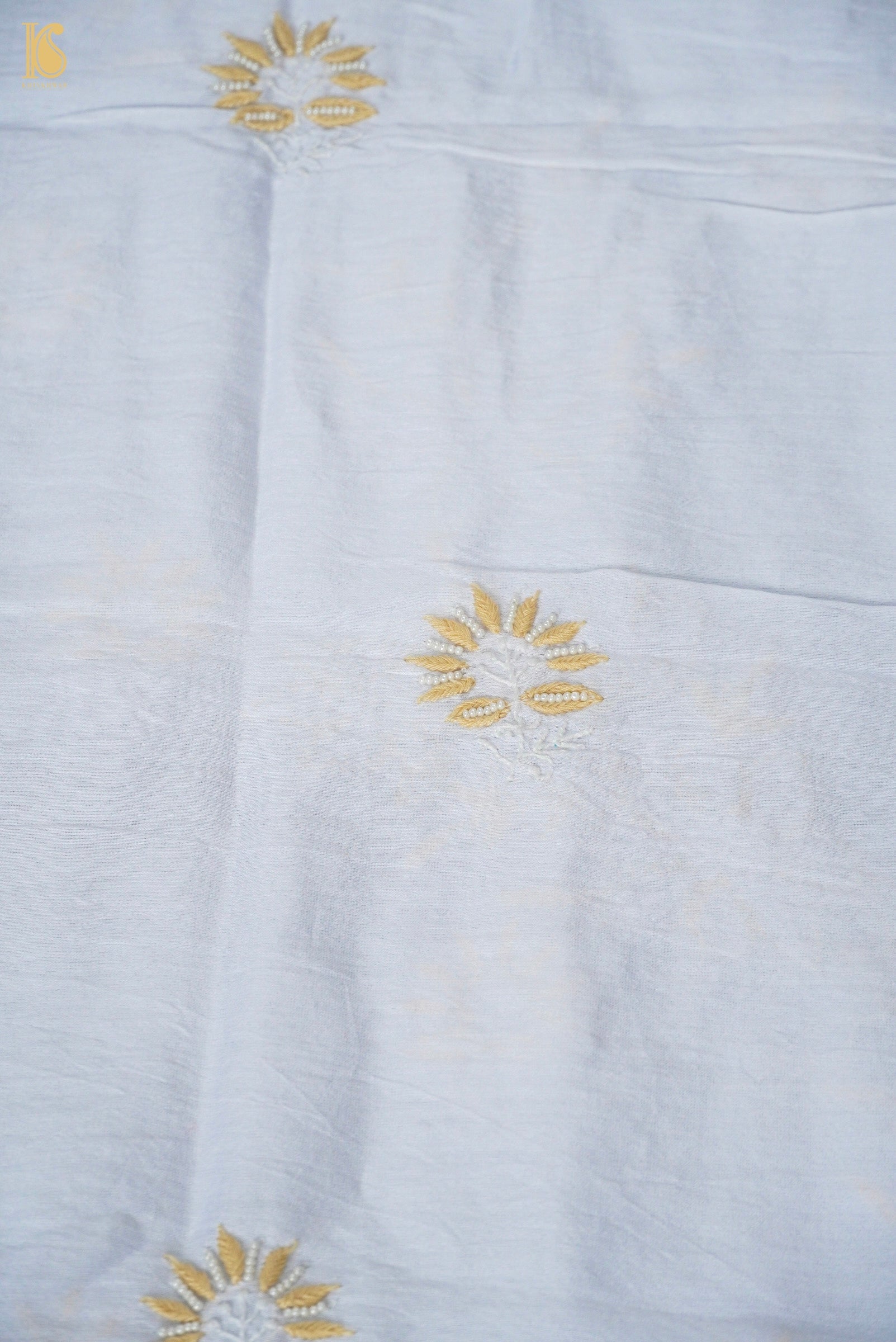 Chikankari Pure Chanderi Silk Suit Set