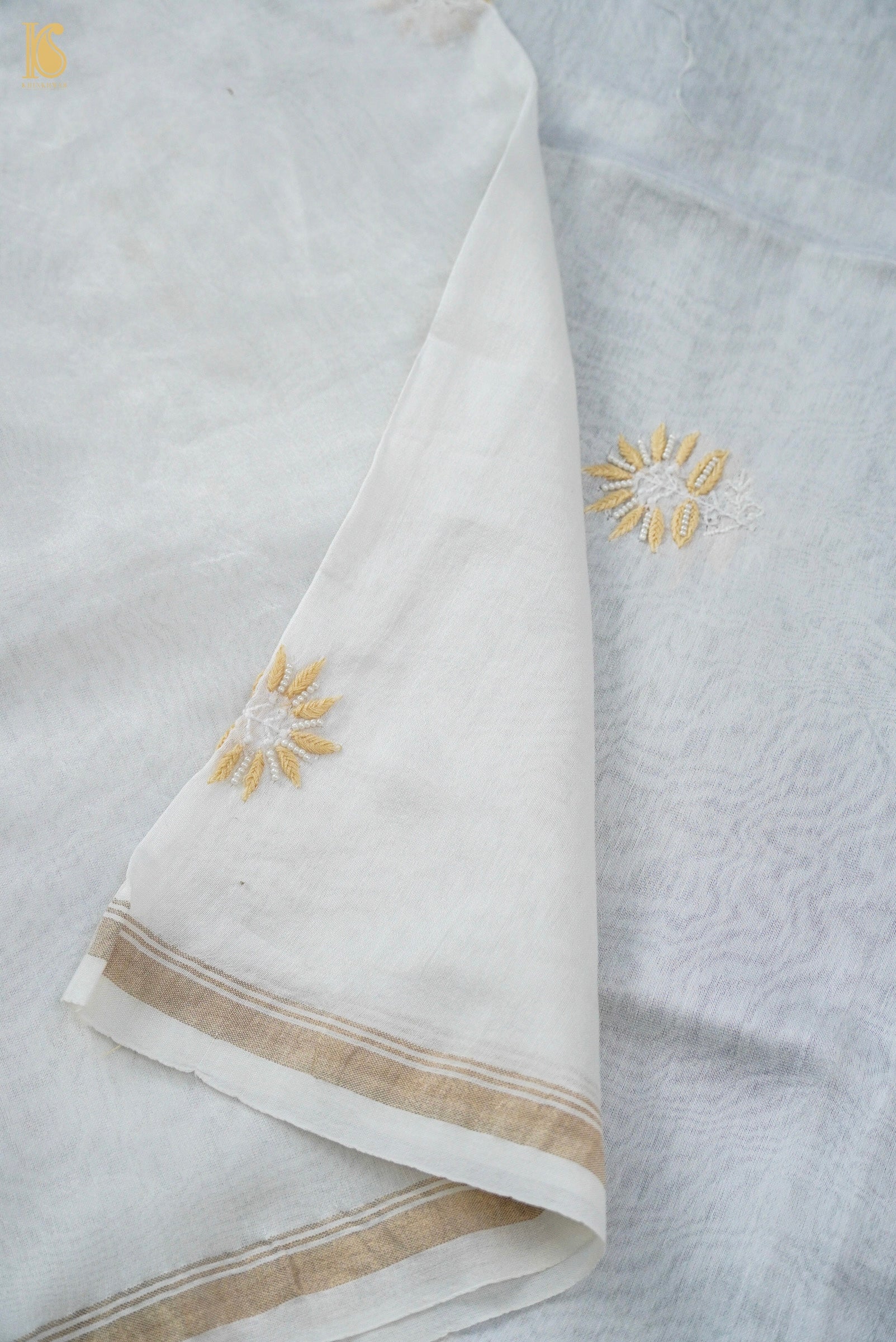 Chikankari Pure Chanderi Silk Suit Set