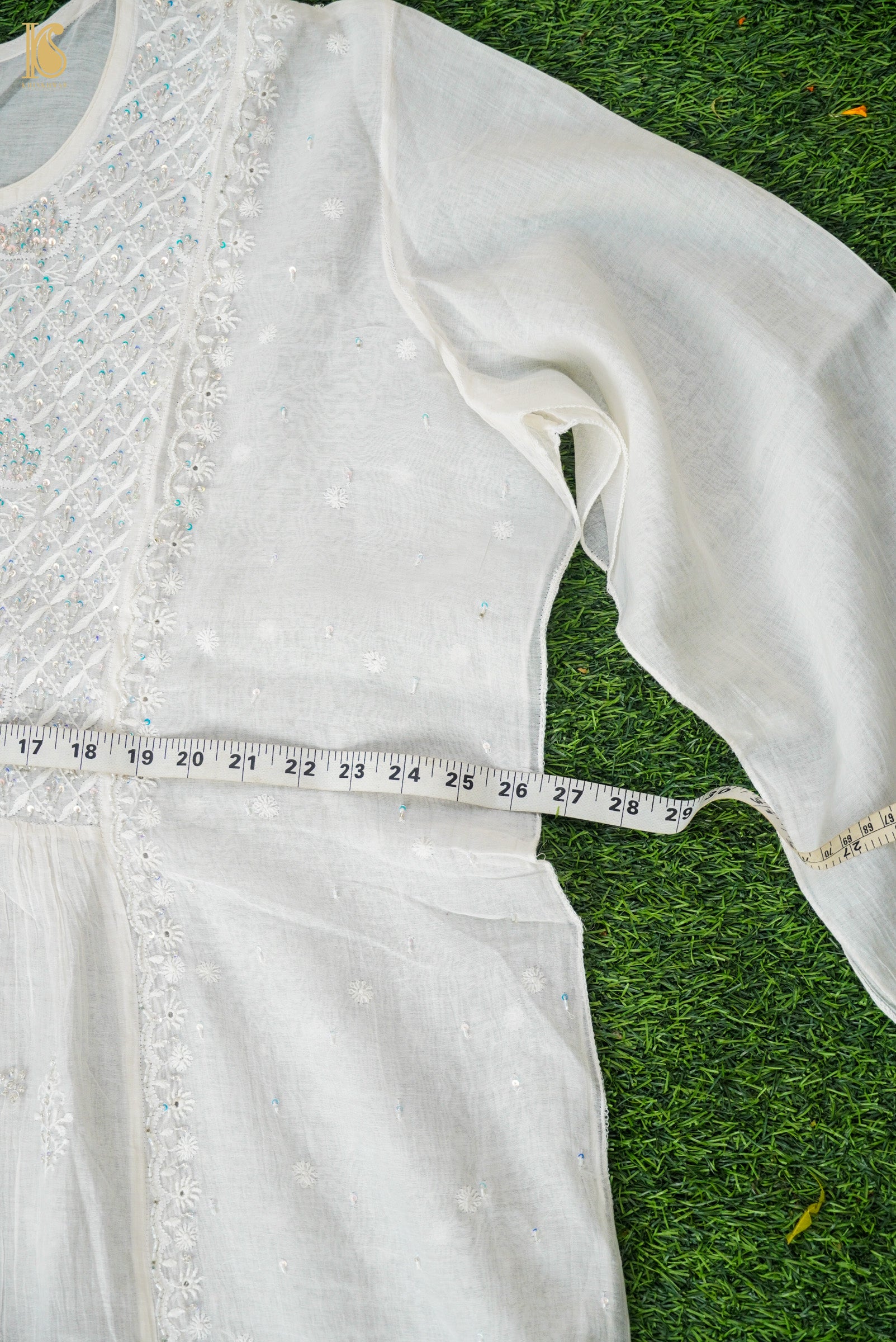 Chikankari Pure Chanderi Silk Suit Set