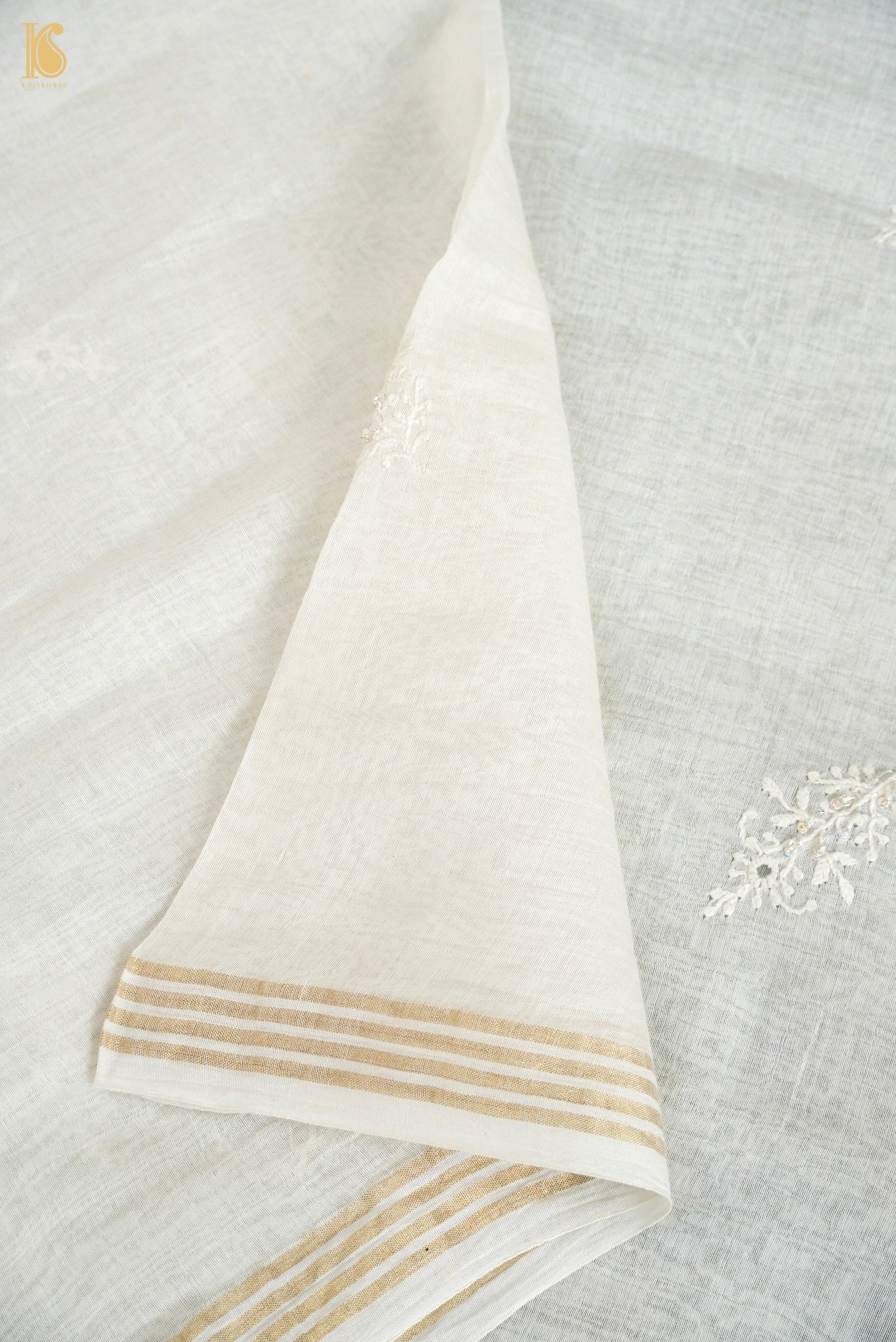 Chikankari Pure Chanderi Silk Suit Set