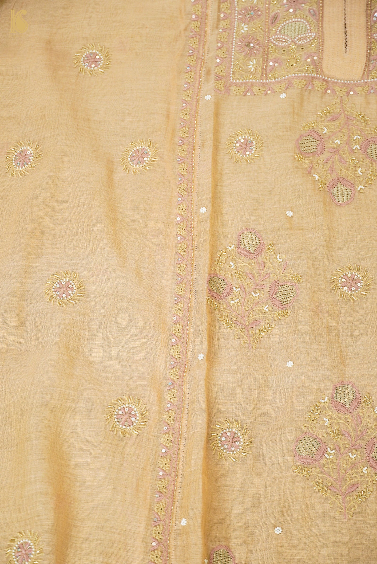 Chikankari Pure Tissue Chanderi Silk Suit Set
