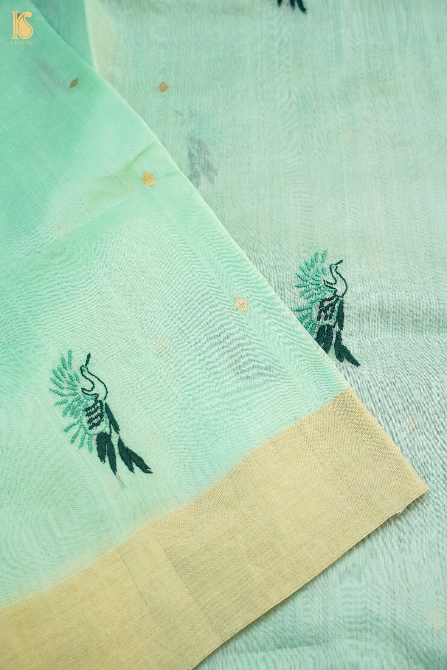 Chikankari Pure Chanderi Saree