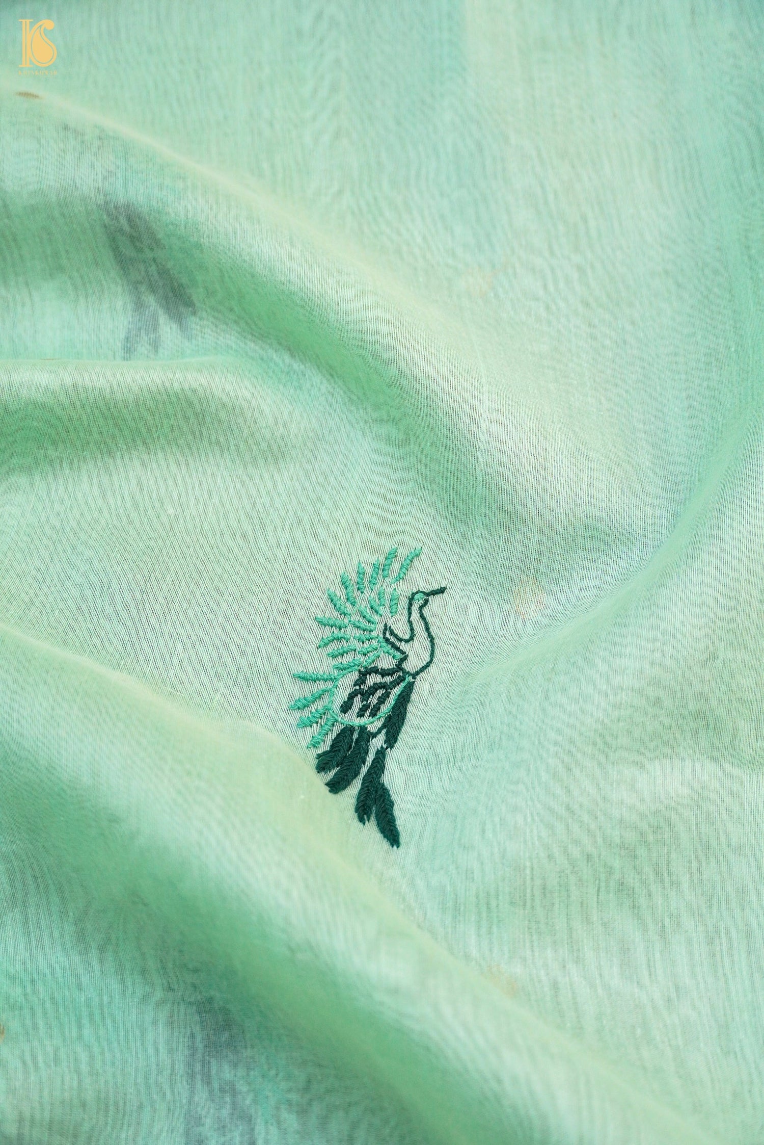 Chikankari Pure Chanderi Saree
