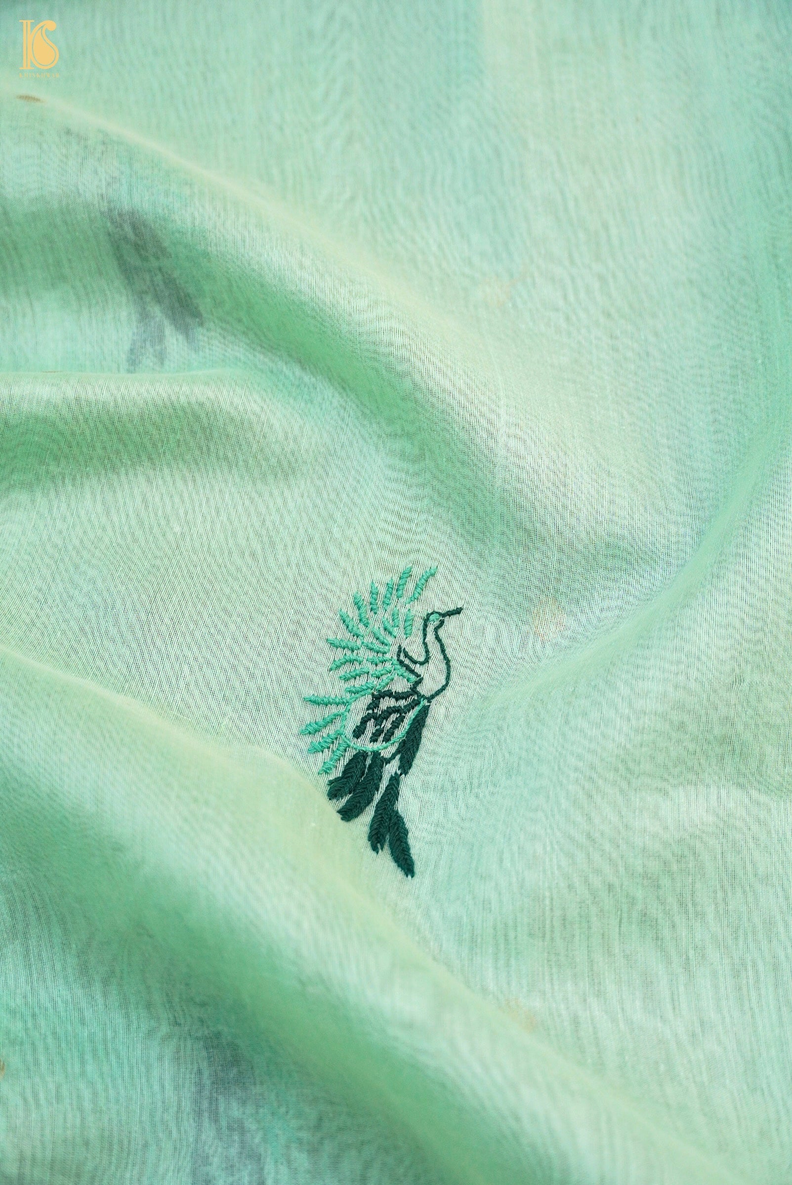 Chikankari Pure Chanderi Saree