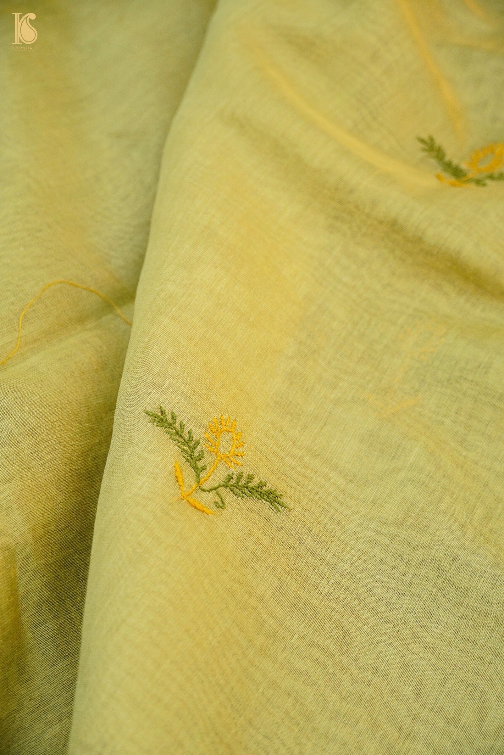 Chikankari Pure Tissue Chanderi Saree
