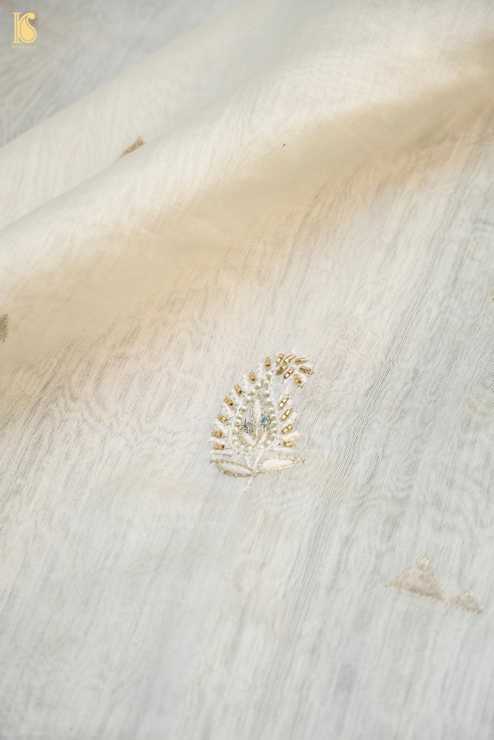 Chikankari Pure Chanderi Saree