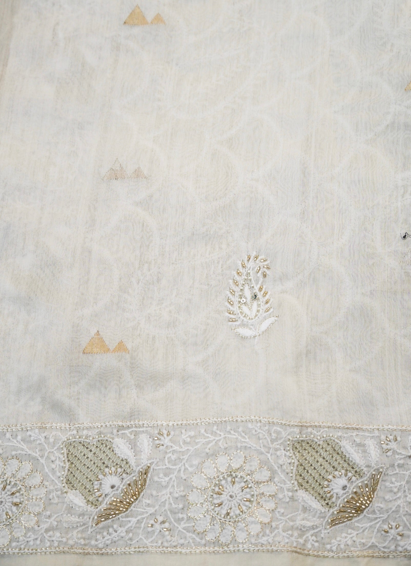 Chikankari Pure Chanderi Saree