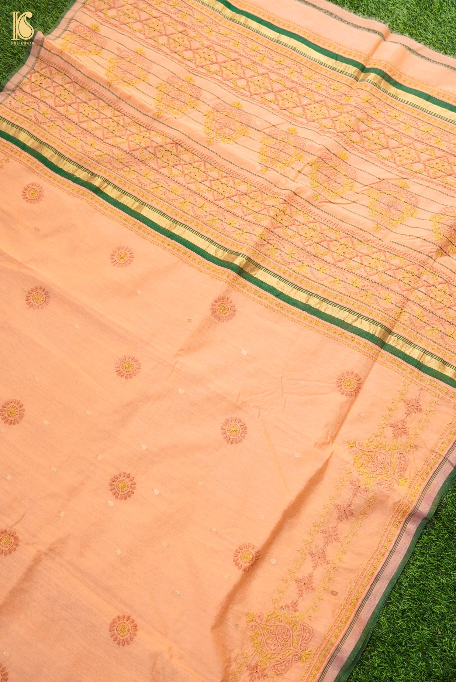 Chikankari Pure Chanderi Saree