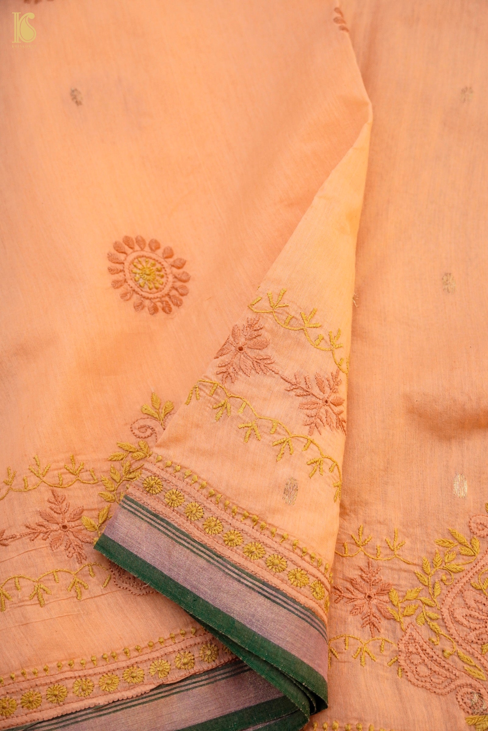 Chikankari Pure Chanderi Saree
