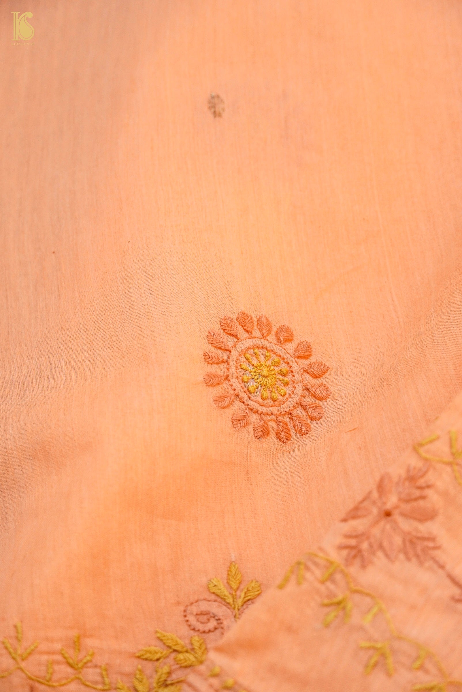 Chikankari Pure Chanderi Saree